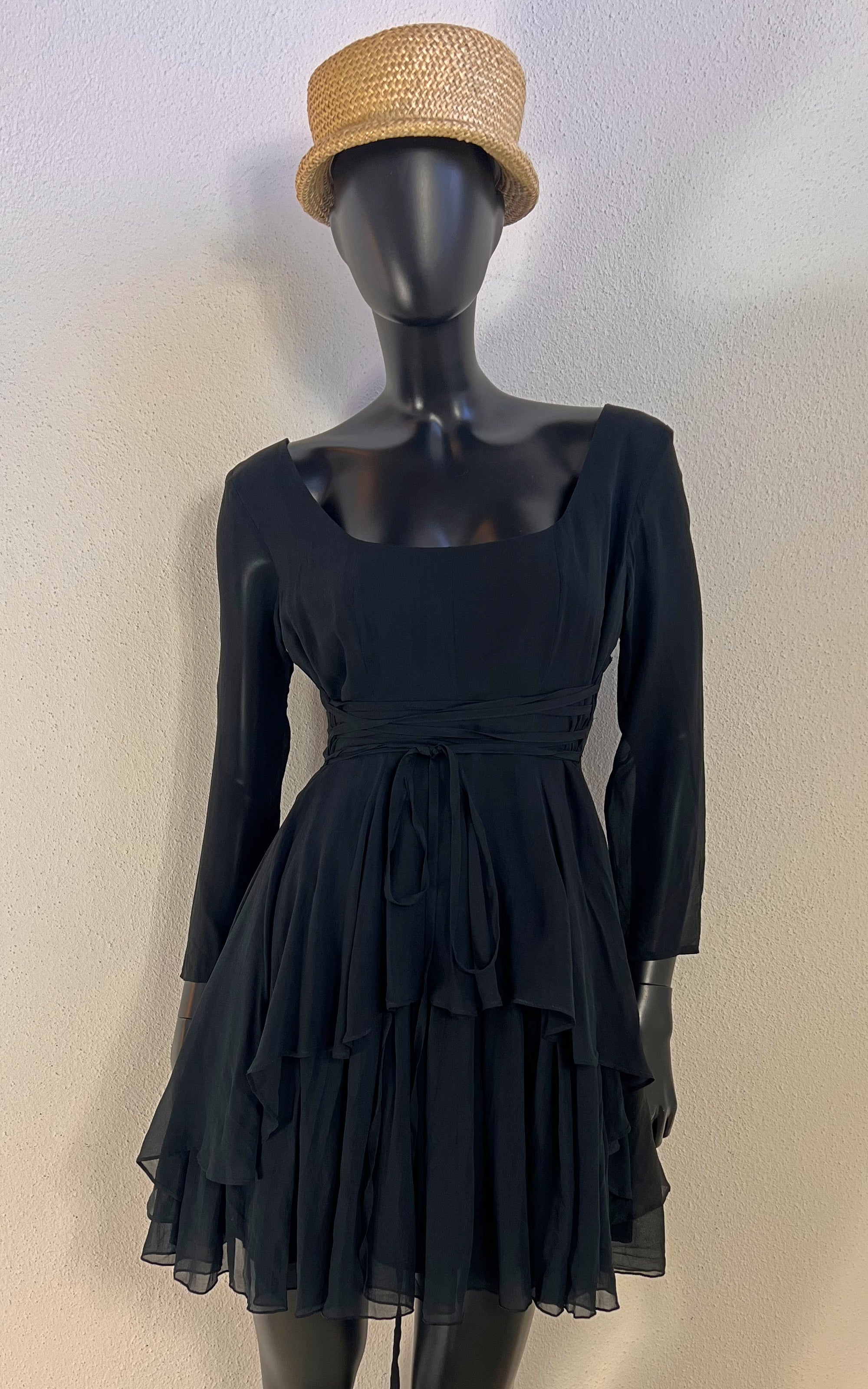 Vintage 90s Sophie Sitbon Paris Silk Corset Dress