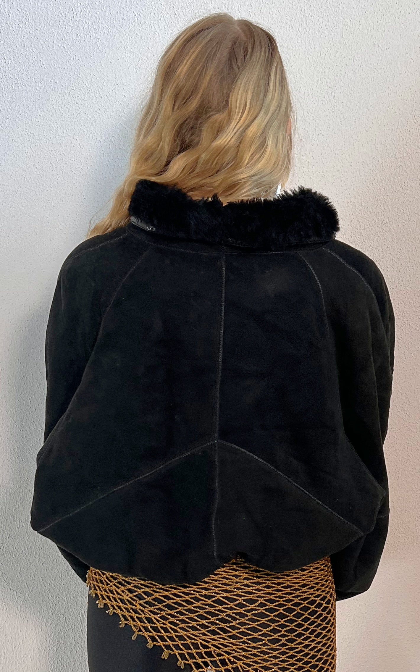 Vintage Cropped Shearling Jacket