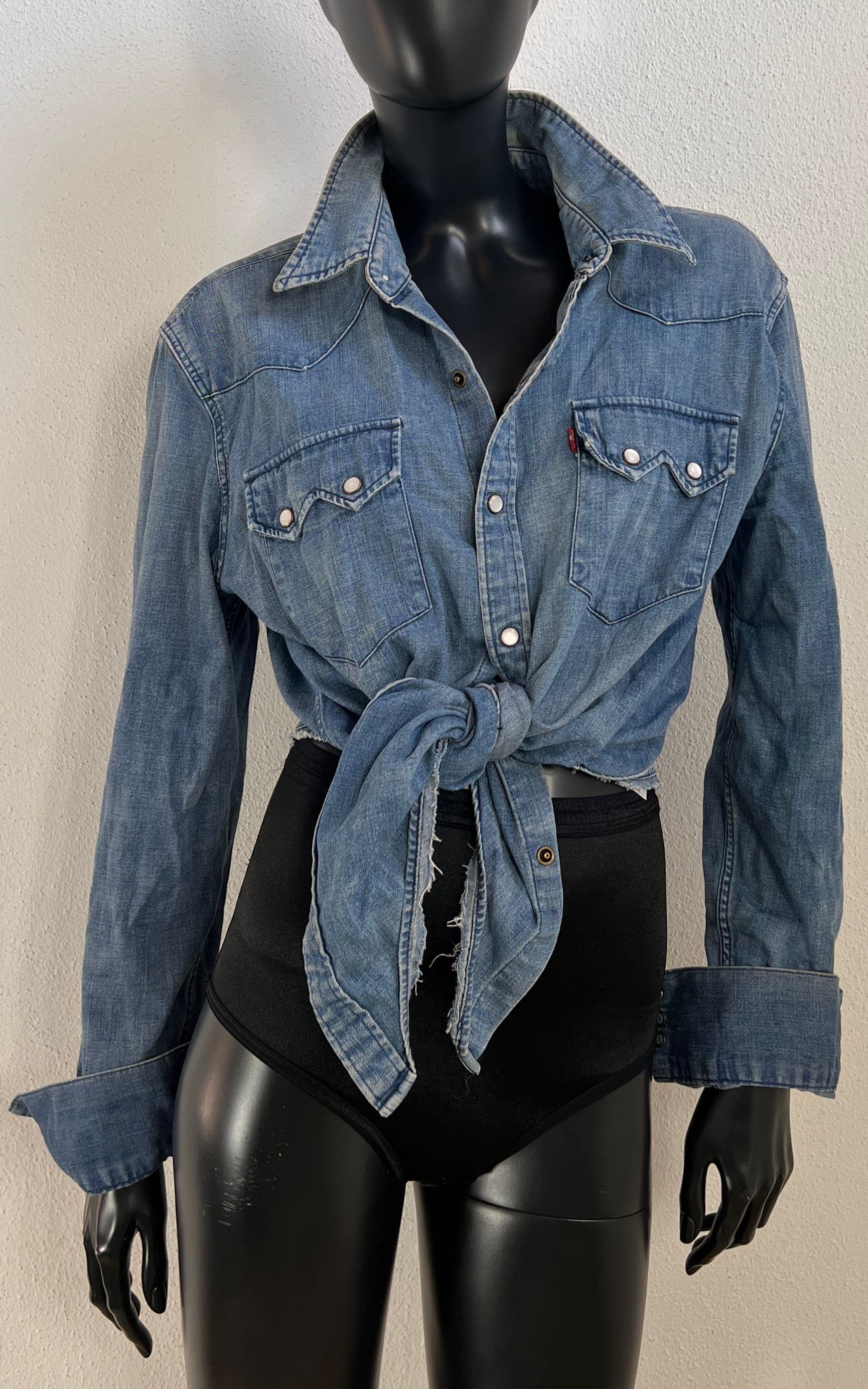 Vintage Reworked Levis Cropped Shirt