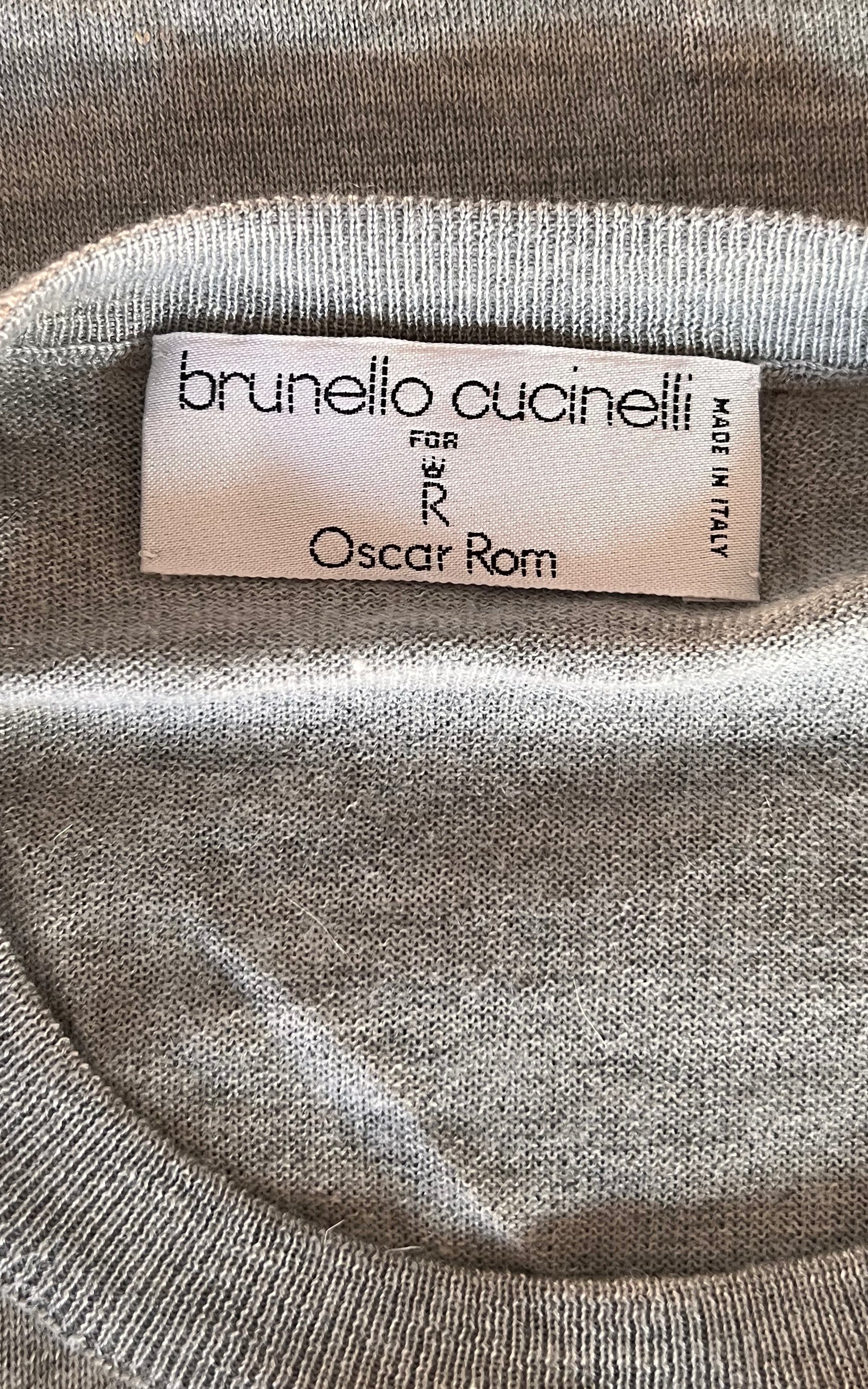 Brunello Cucinelli X Oscar Rom Cashmere Silk Jumper