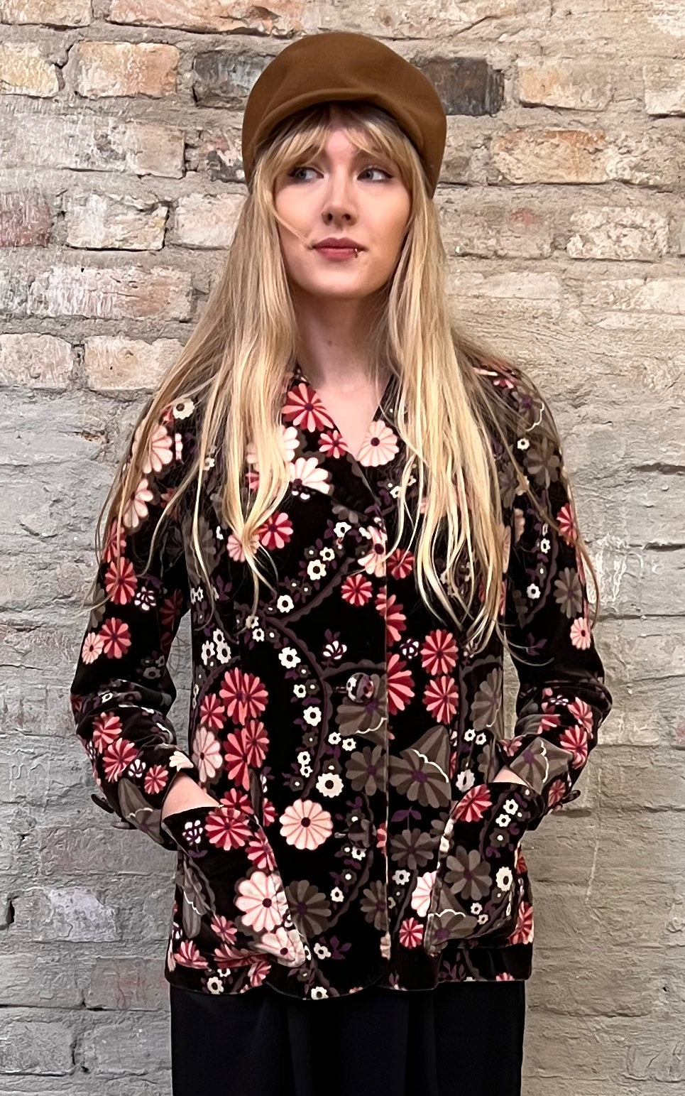 Blazer in velluto vintage anni '70