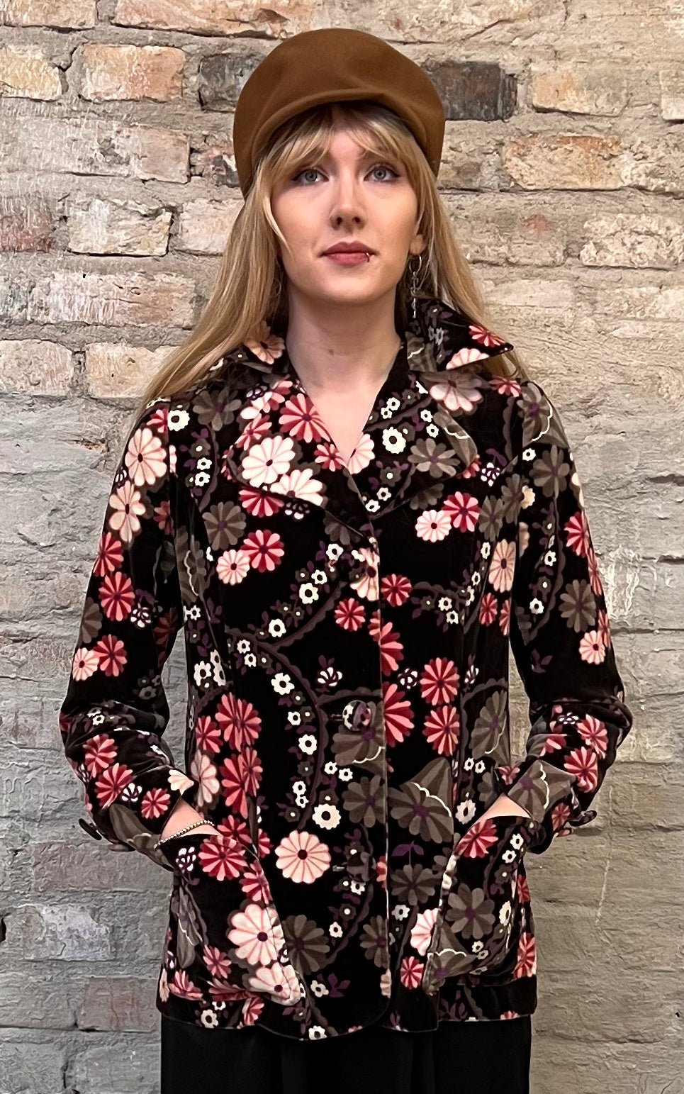 Blazer in velluto vintage anni '70