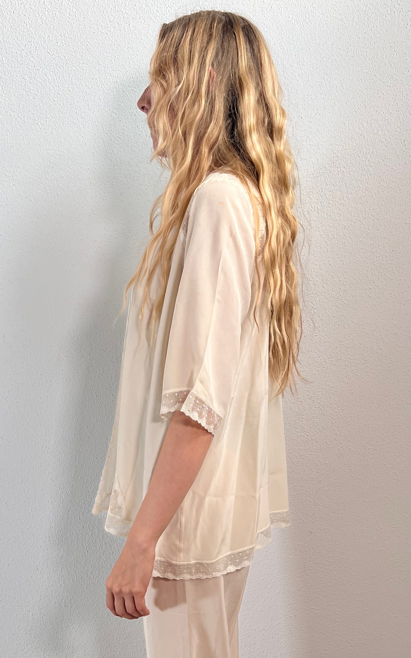 Vintage Silk Romper and Jacket Set