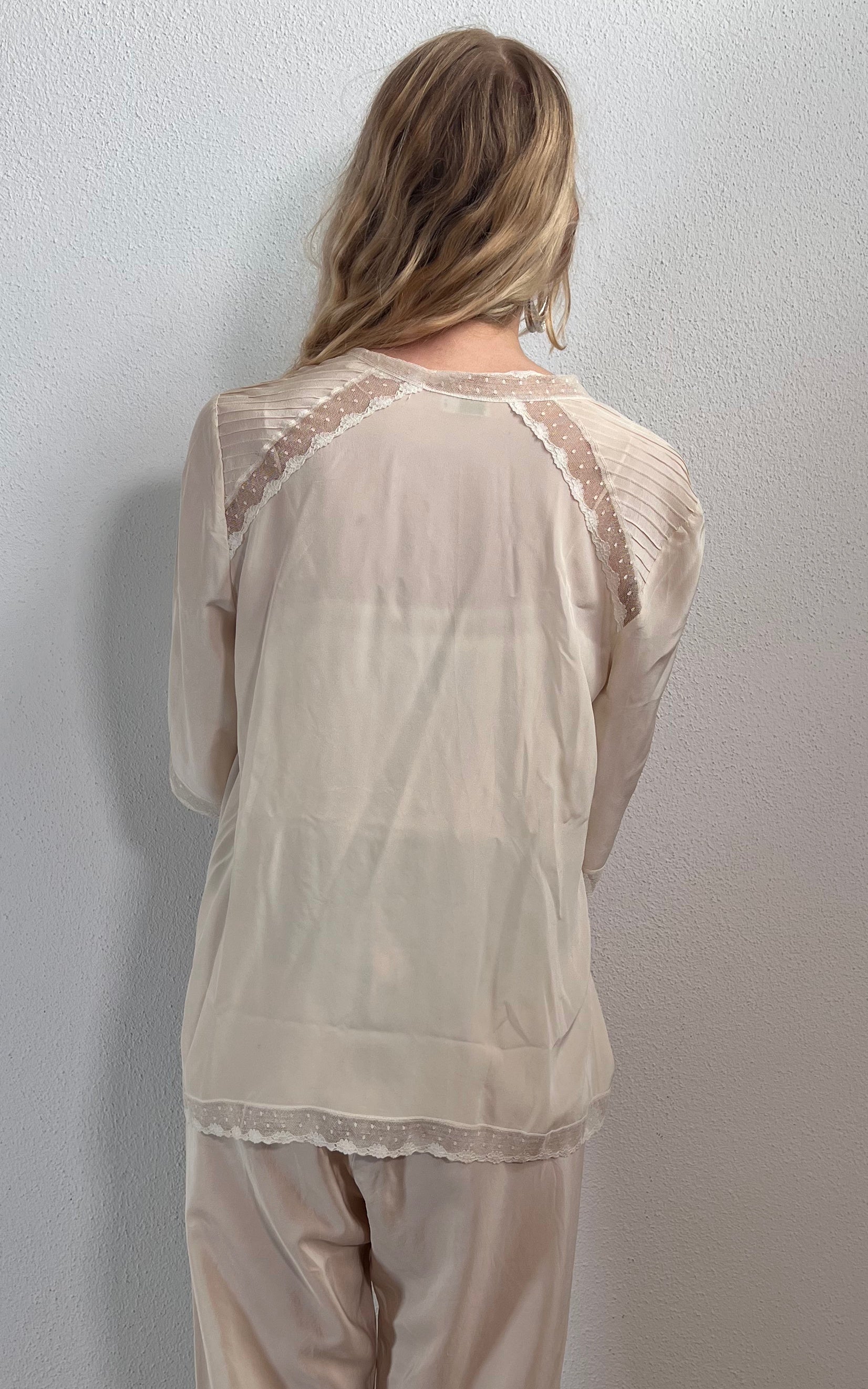 Vintage Silk Romper and Jacket Set