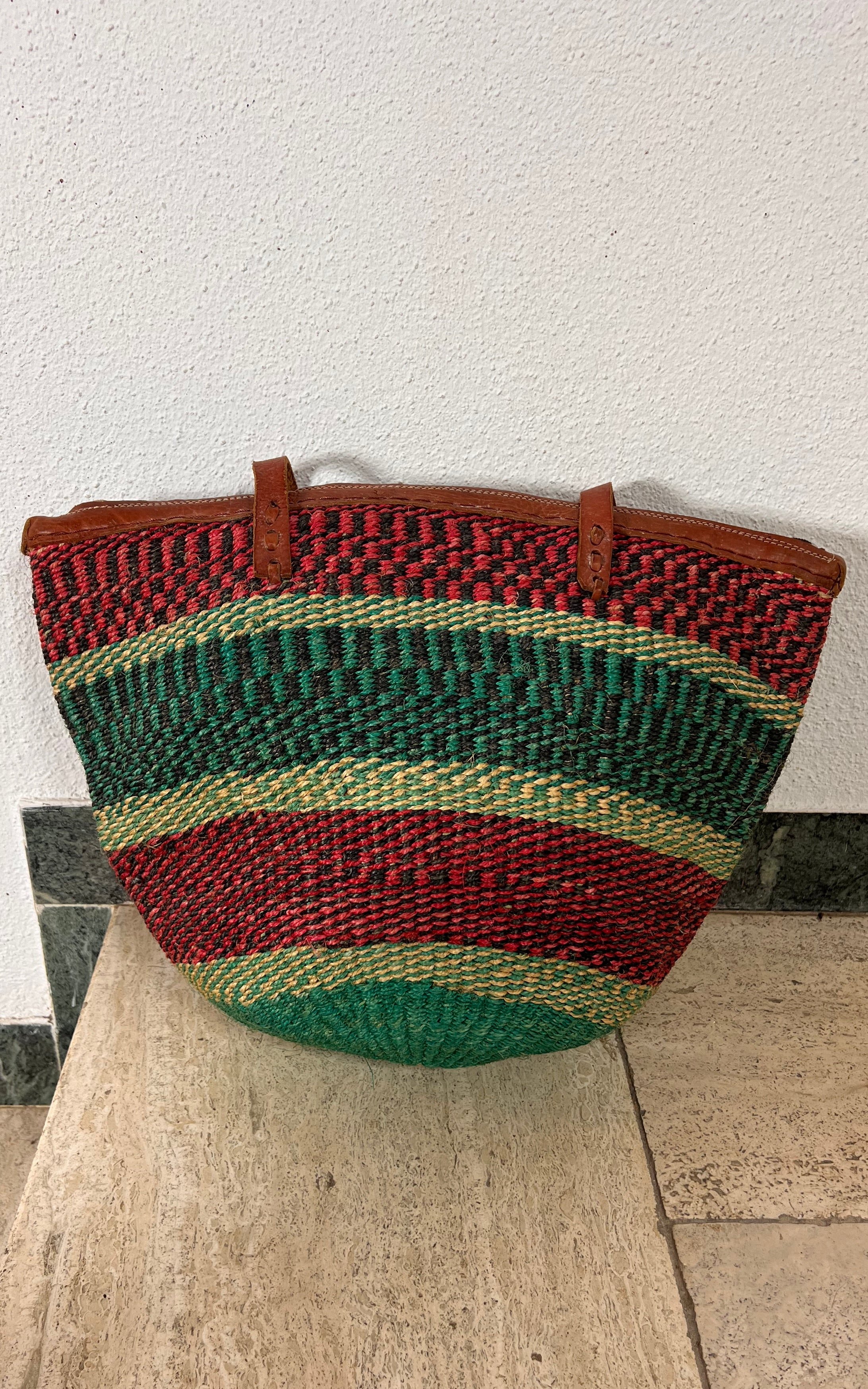Vintage African Sisal Bag