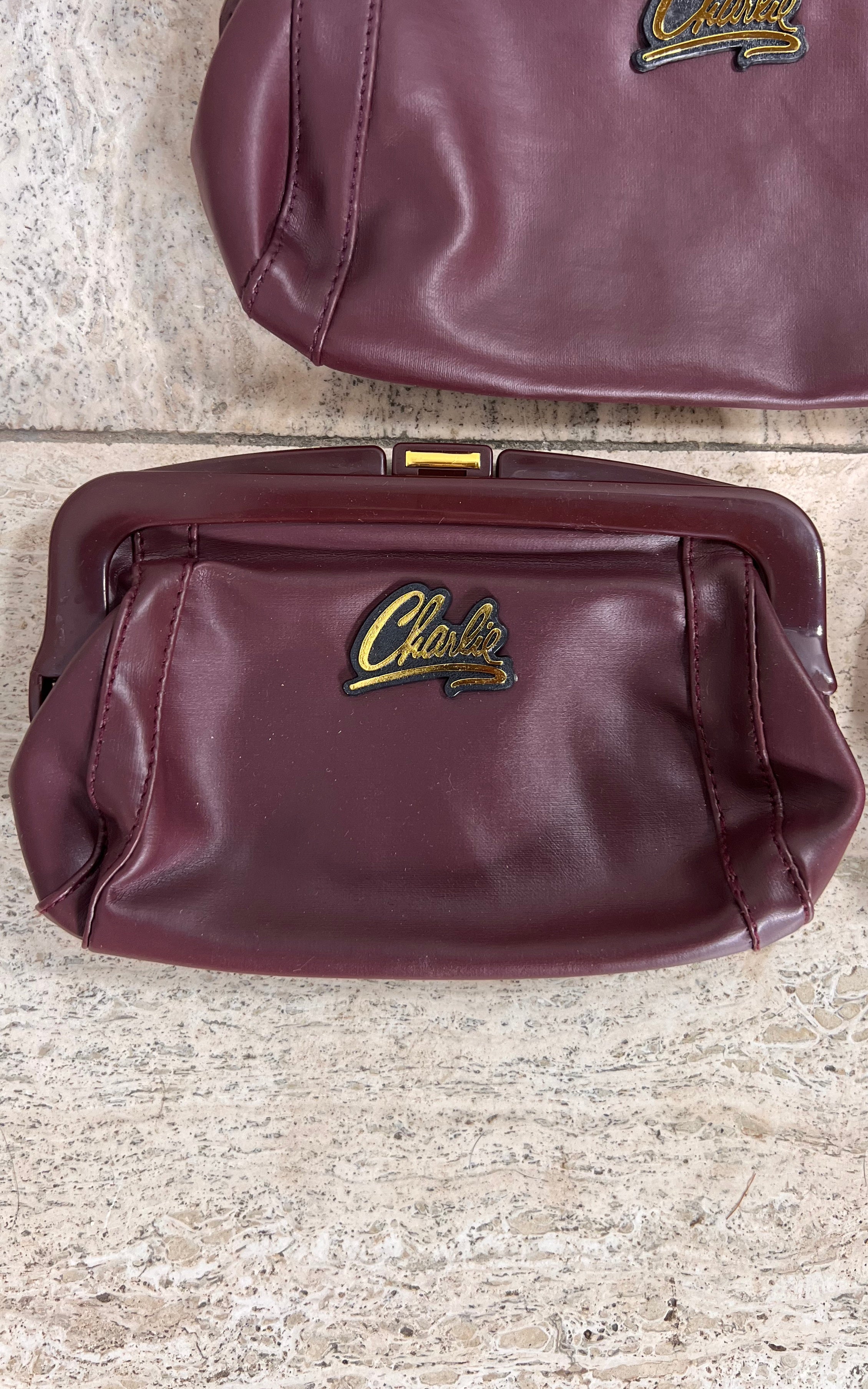 Vintage 70s Charlies Pouch Bag Set