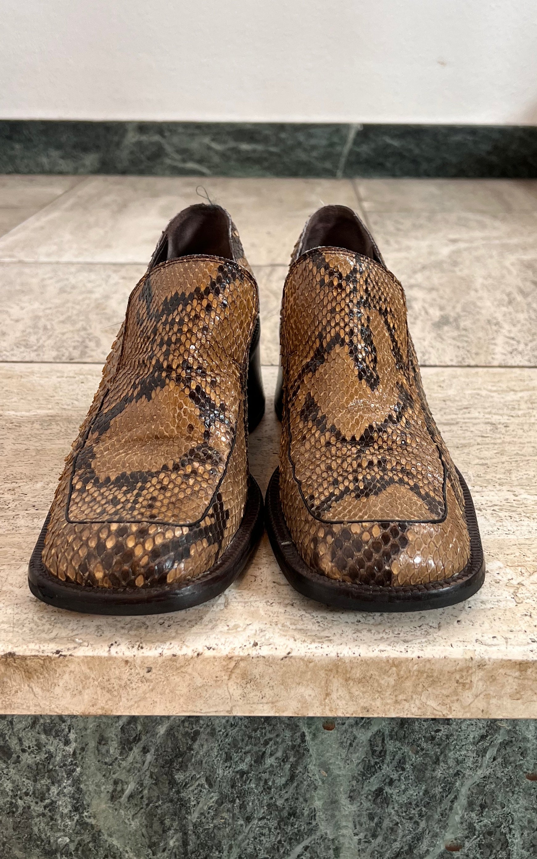 Vintage Python Skin Loafer 39