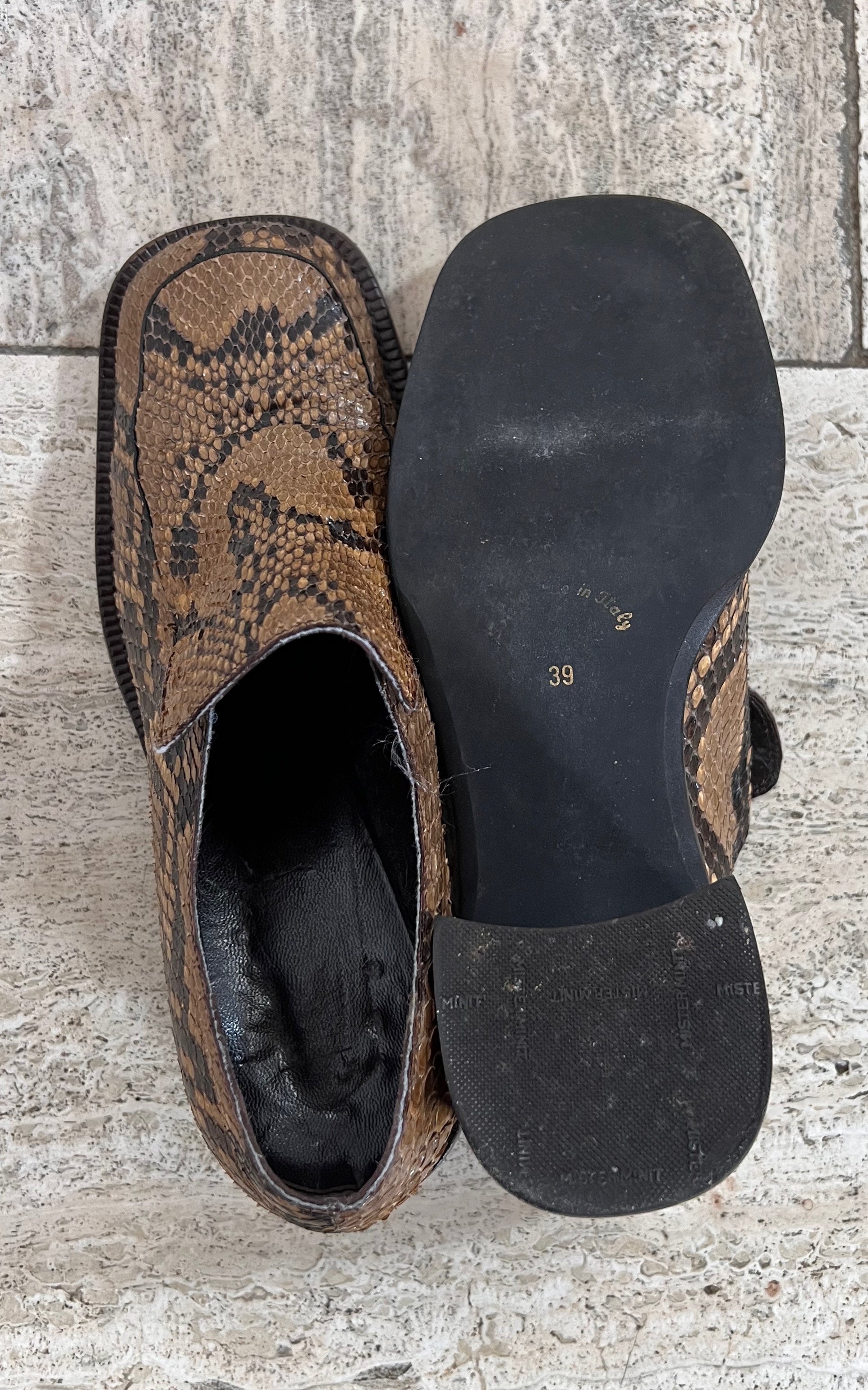 Vintage Python Skin Loafer 39