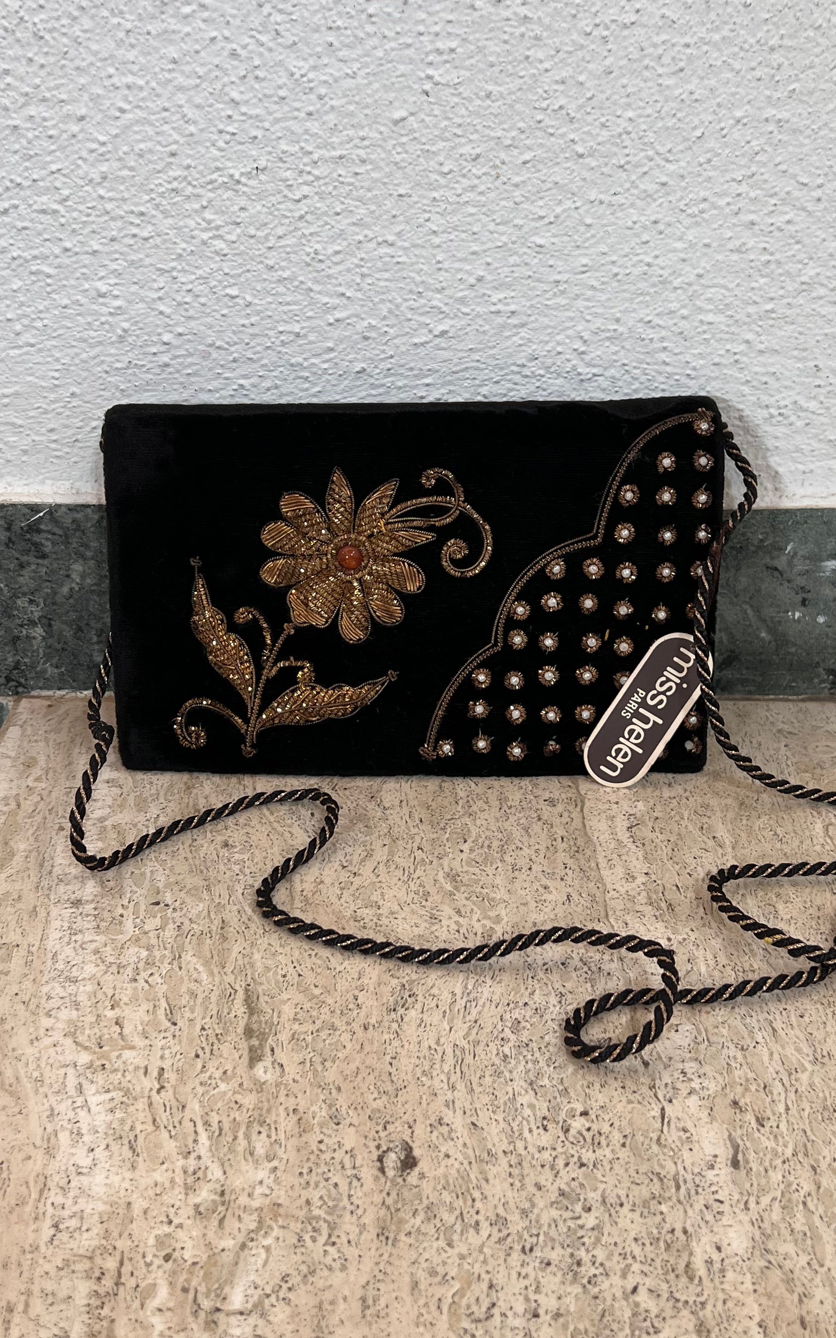 Vintage Velvet Evening Bag