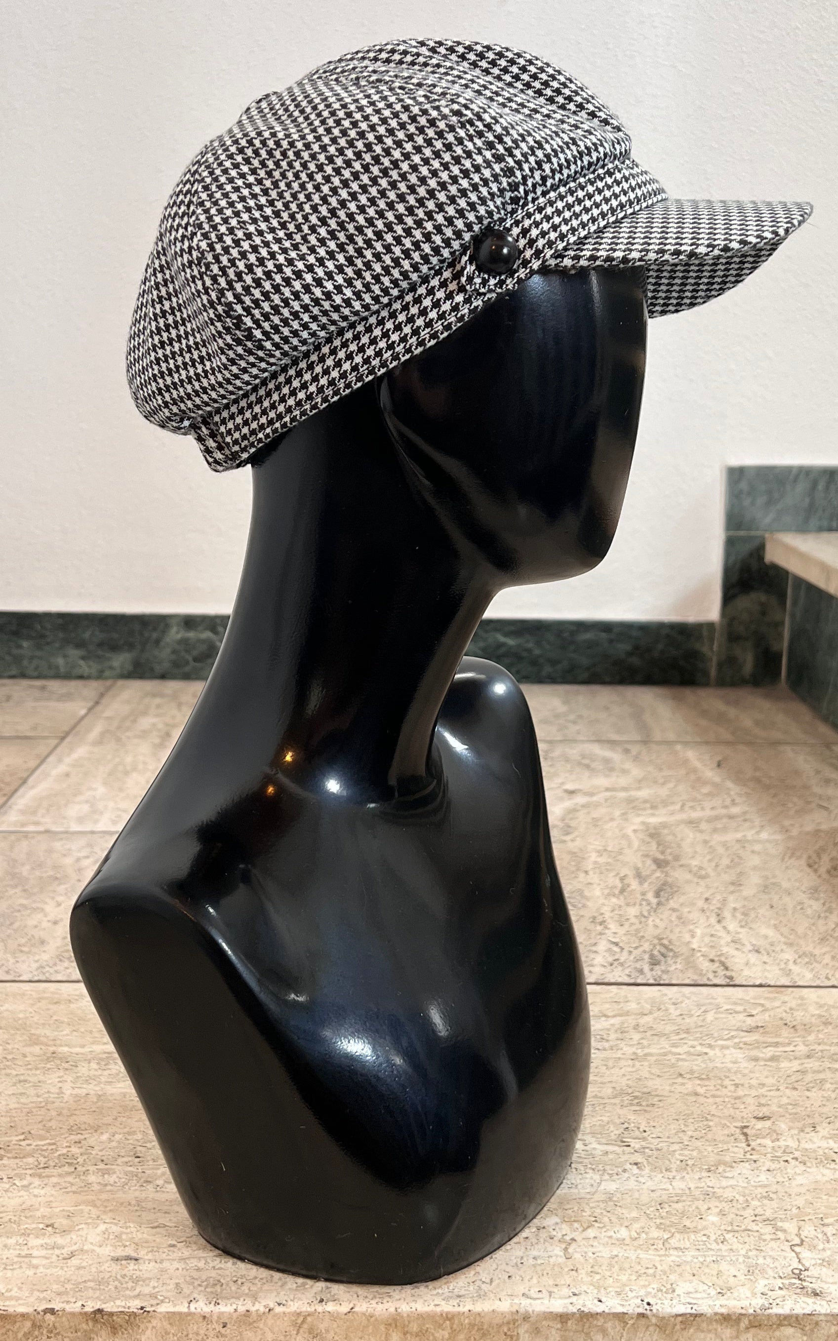 Vintage Salt and Pepper Baker Boy Hat