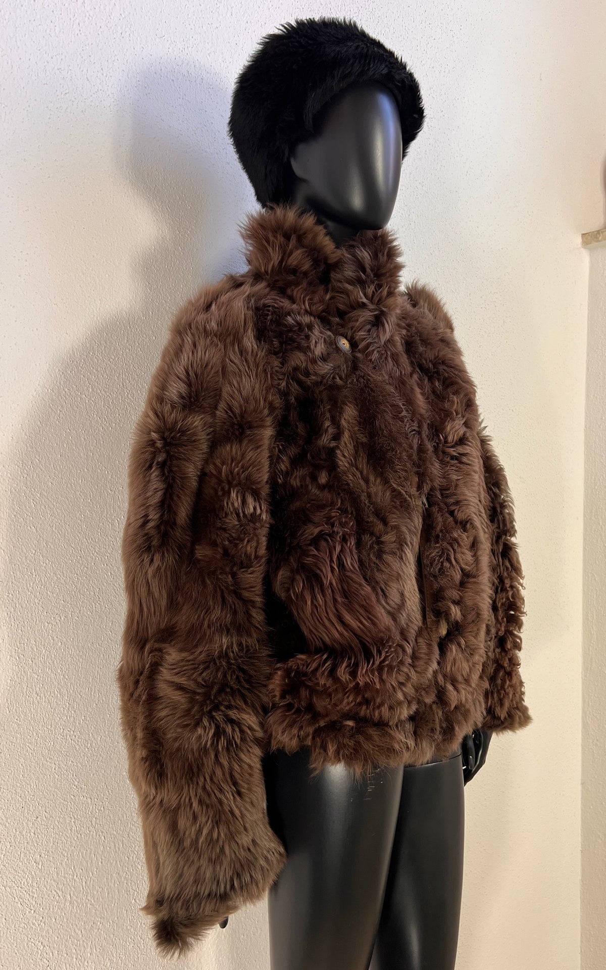 Reworked Curly Lamb Shearling Jacket