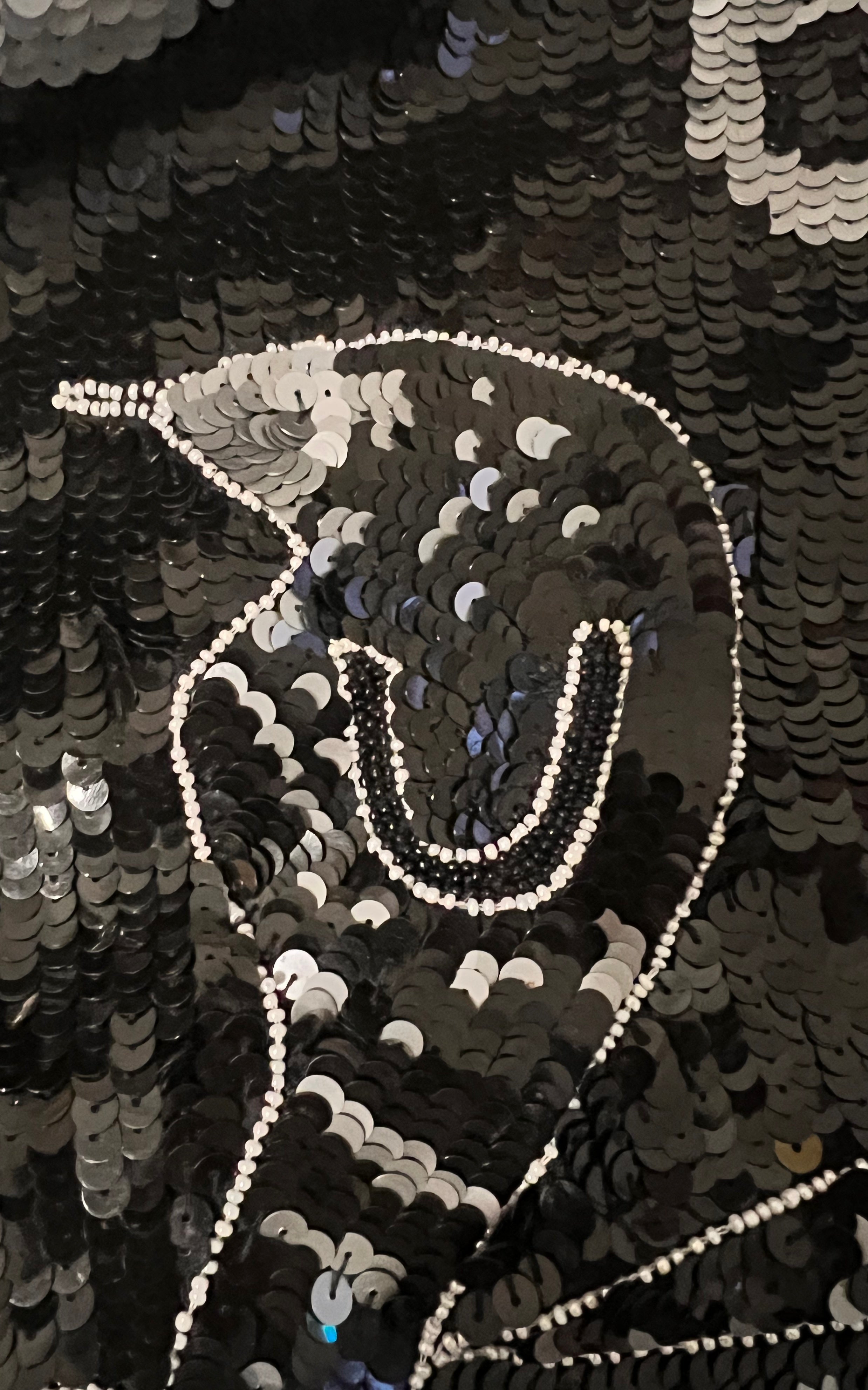 Vintage Snake Sequin Bomber Jacket