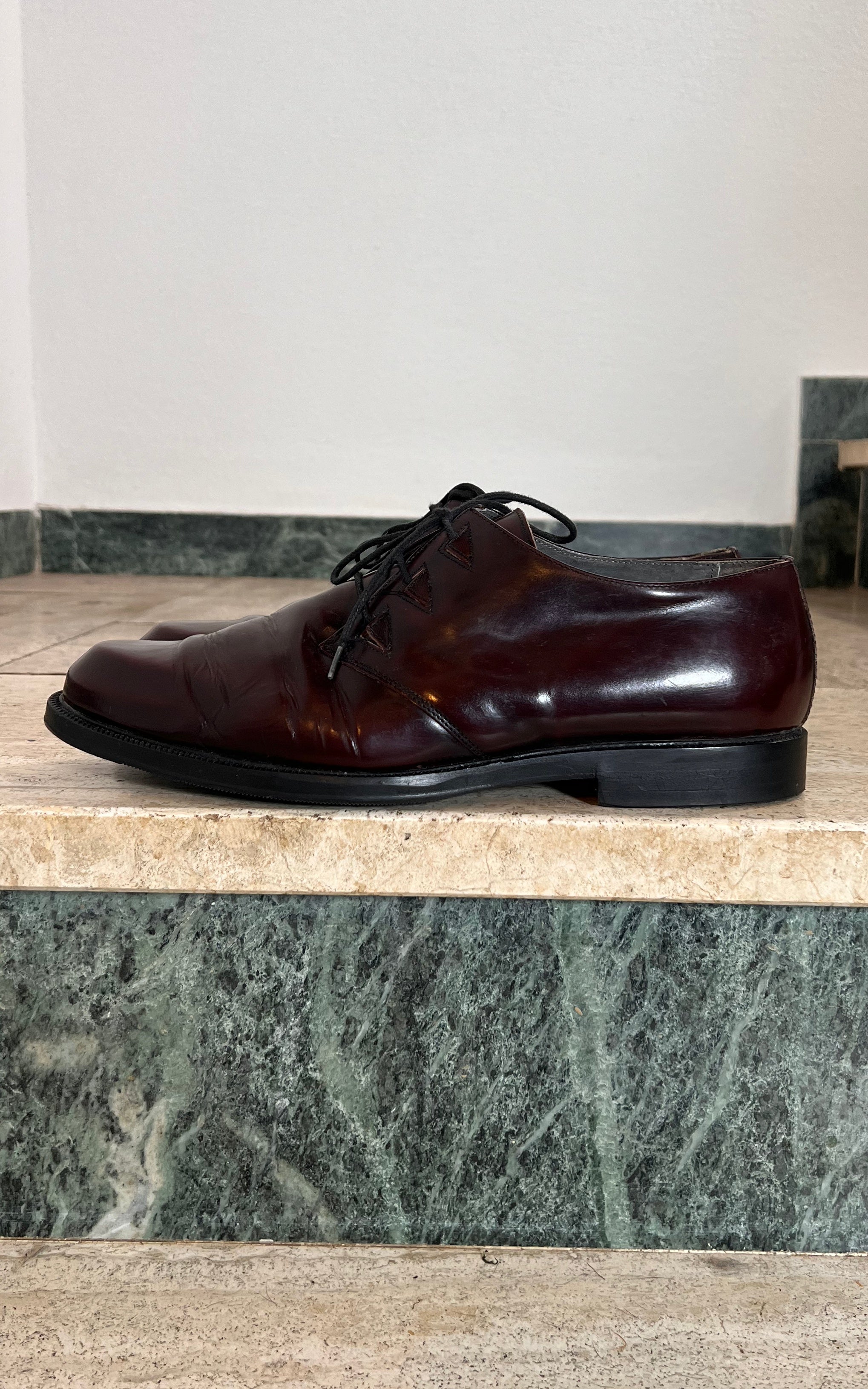 Vintage MENS Patent Loafers 43