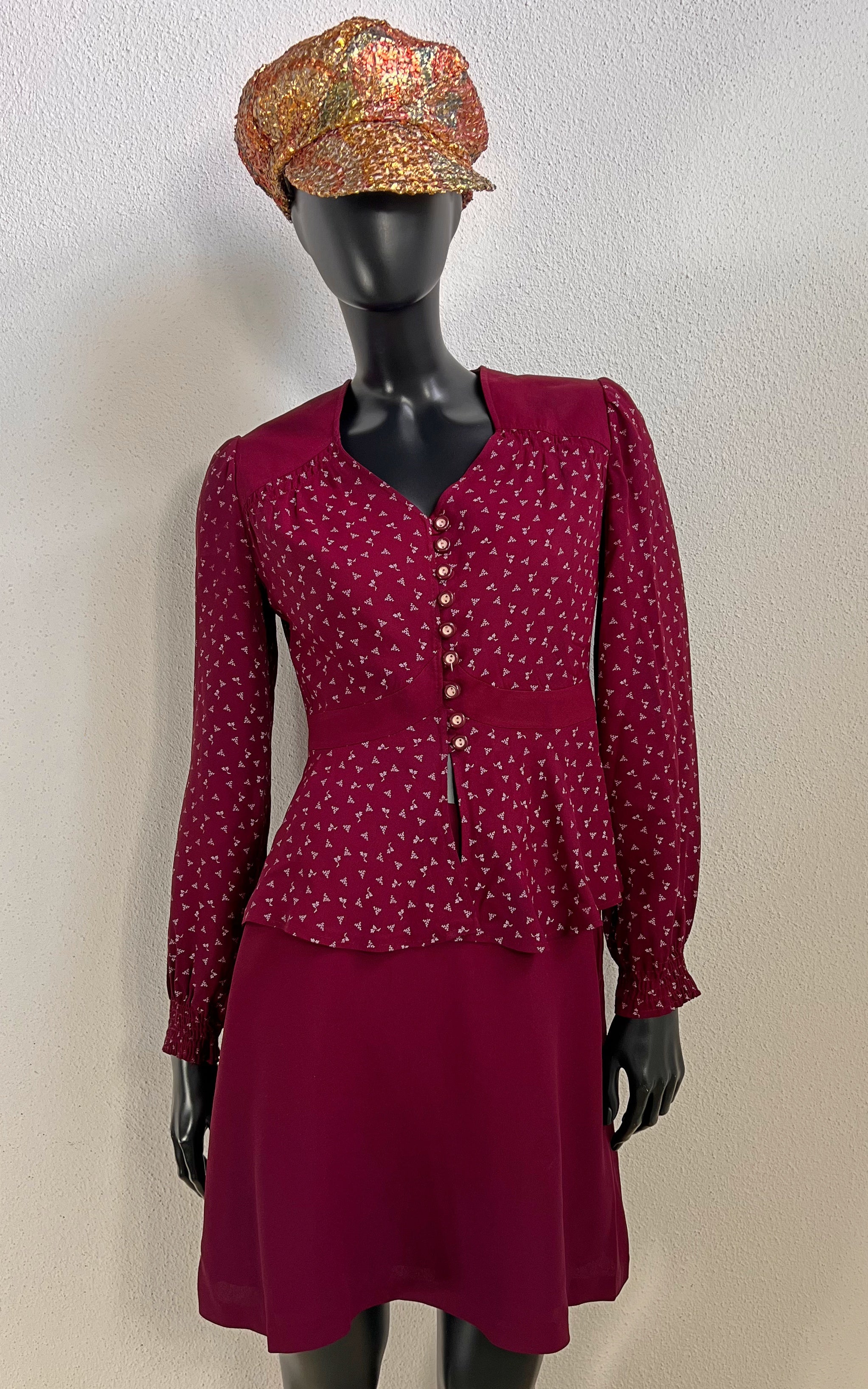 Vintage 70s Blouse and Mini Skirt