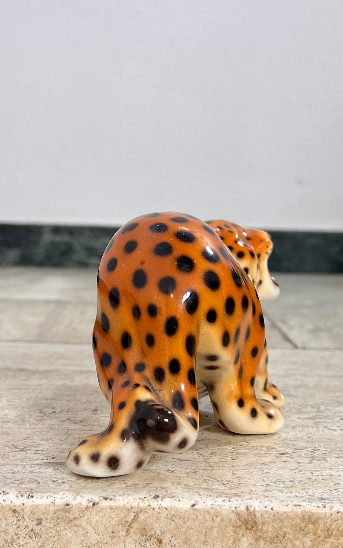 1970s Ceramic Leopard Figurine