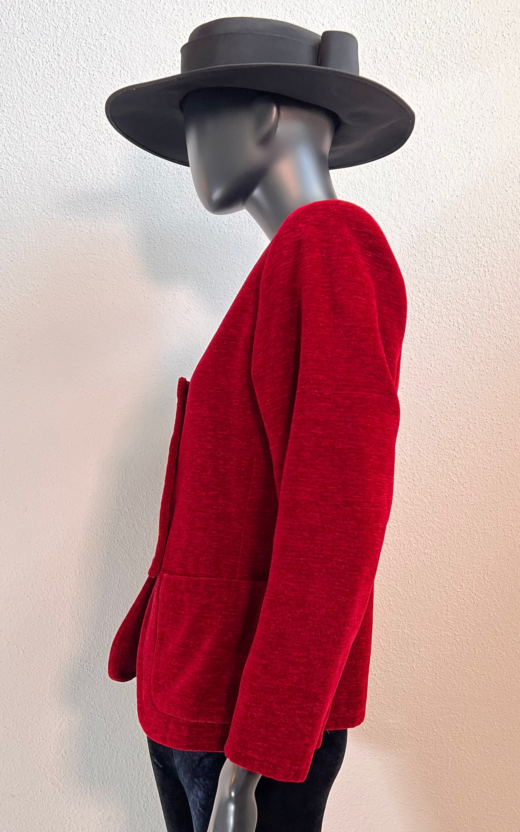 Vintage Chenille Red Yves Saint Laurent Blazer