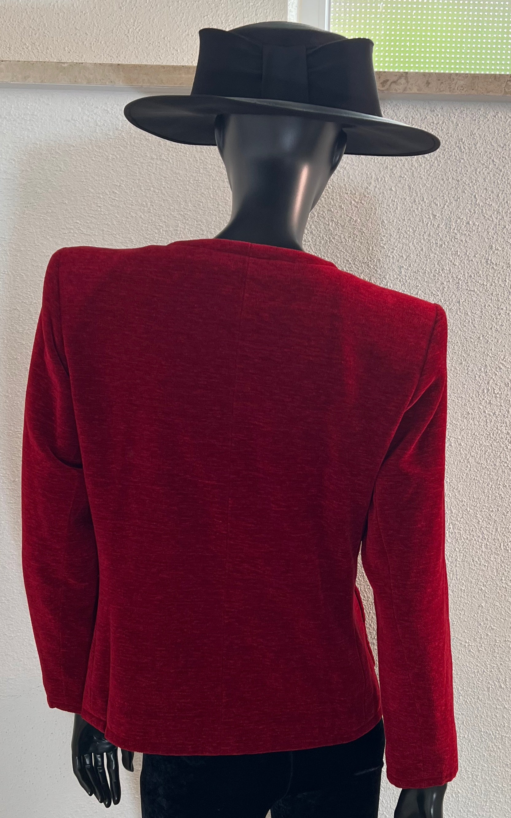 Vintage Chenille Red Yves Saint Laurent Blazer