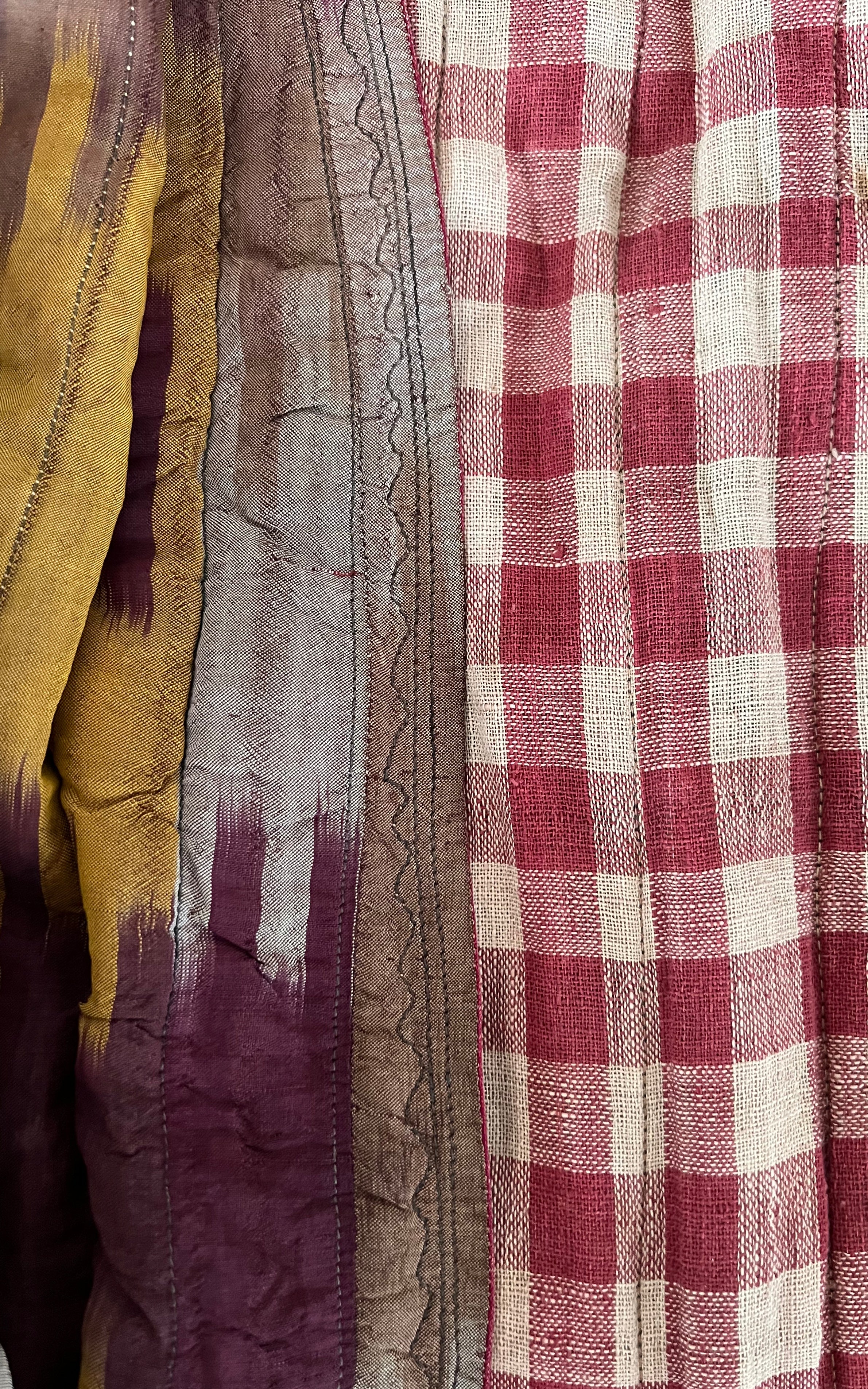 Antique Ikat Silk Chapan from Uzbekistan