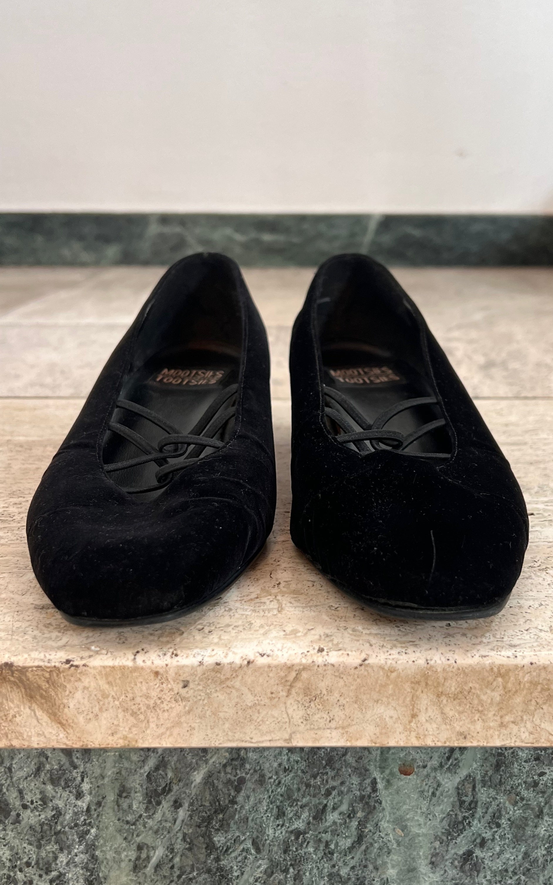 Vintage Mootsie Tootsie Velvet Ballerinas 41