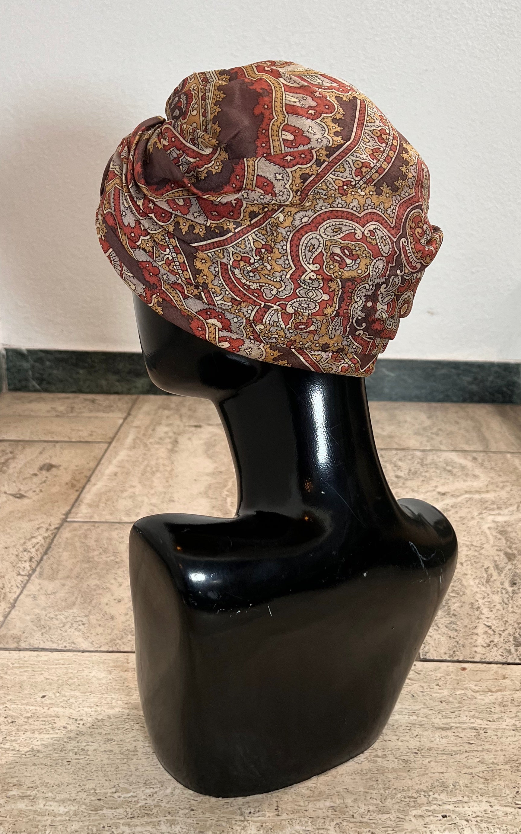 Vintage 70s Turban Hat