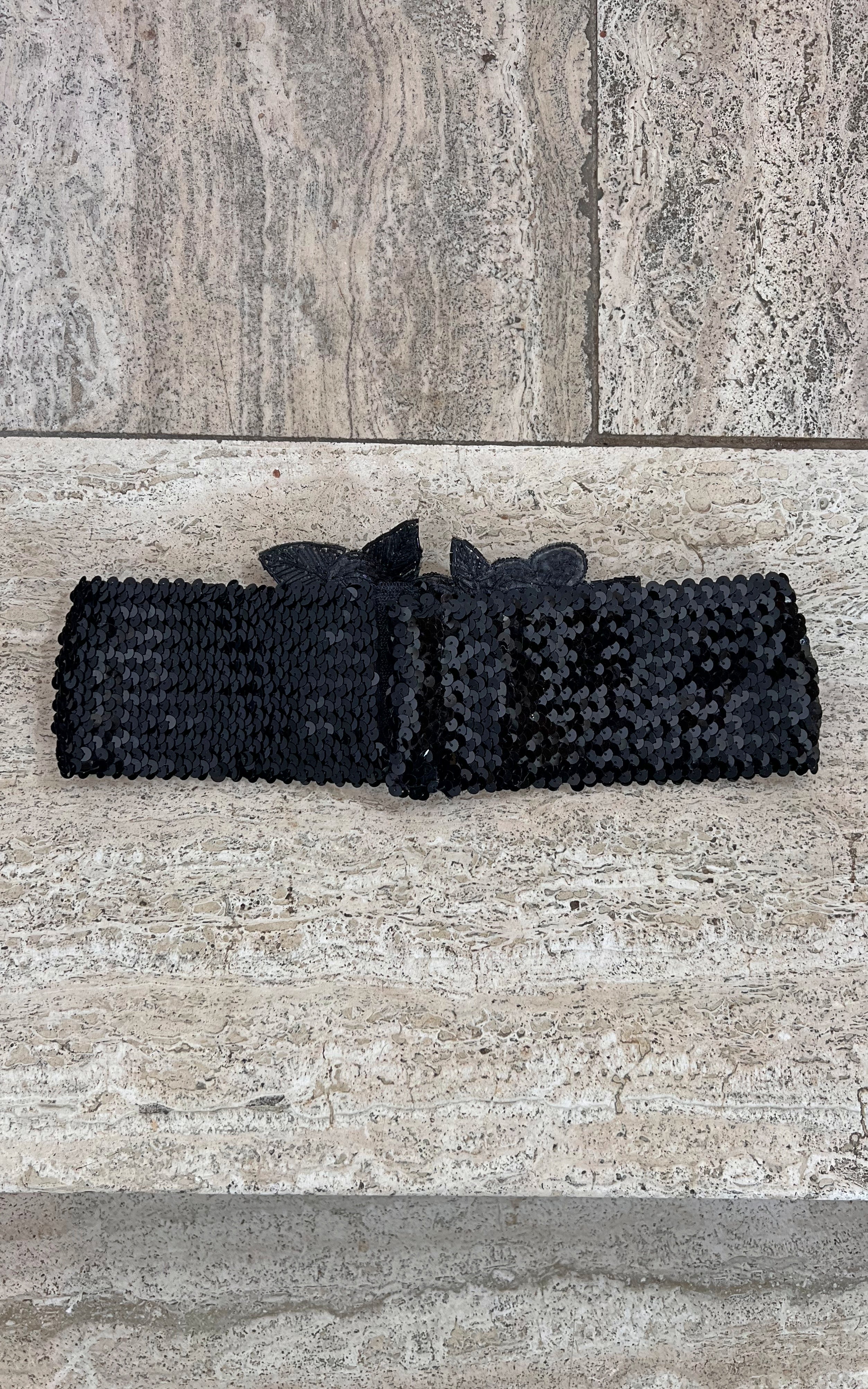 Vintage Frank Usher Sequin Stretch Belt