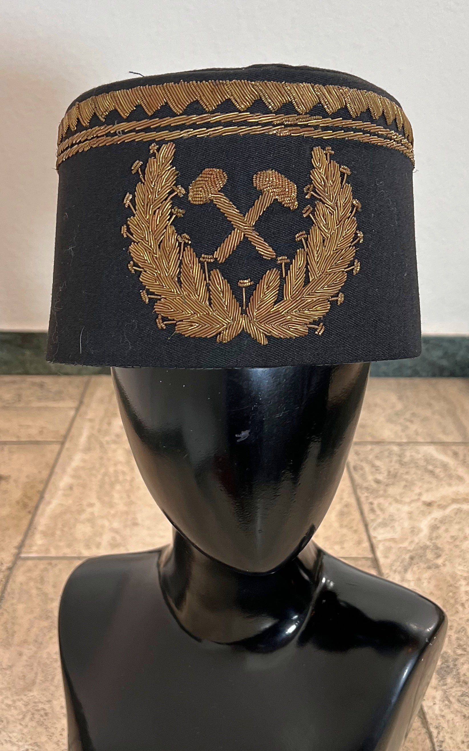 Antique Mine Workers Pill Box Hat