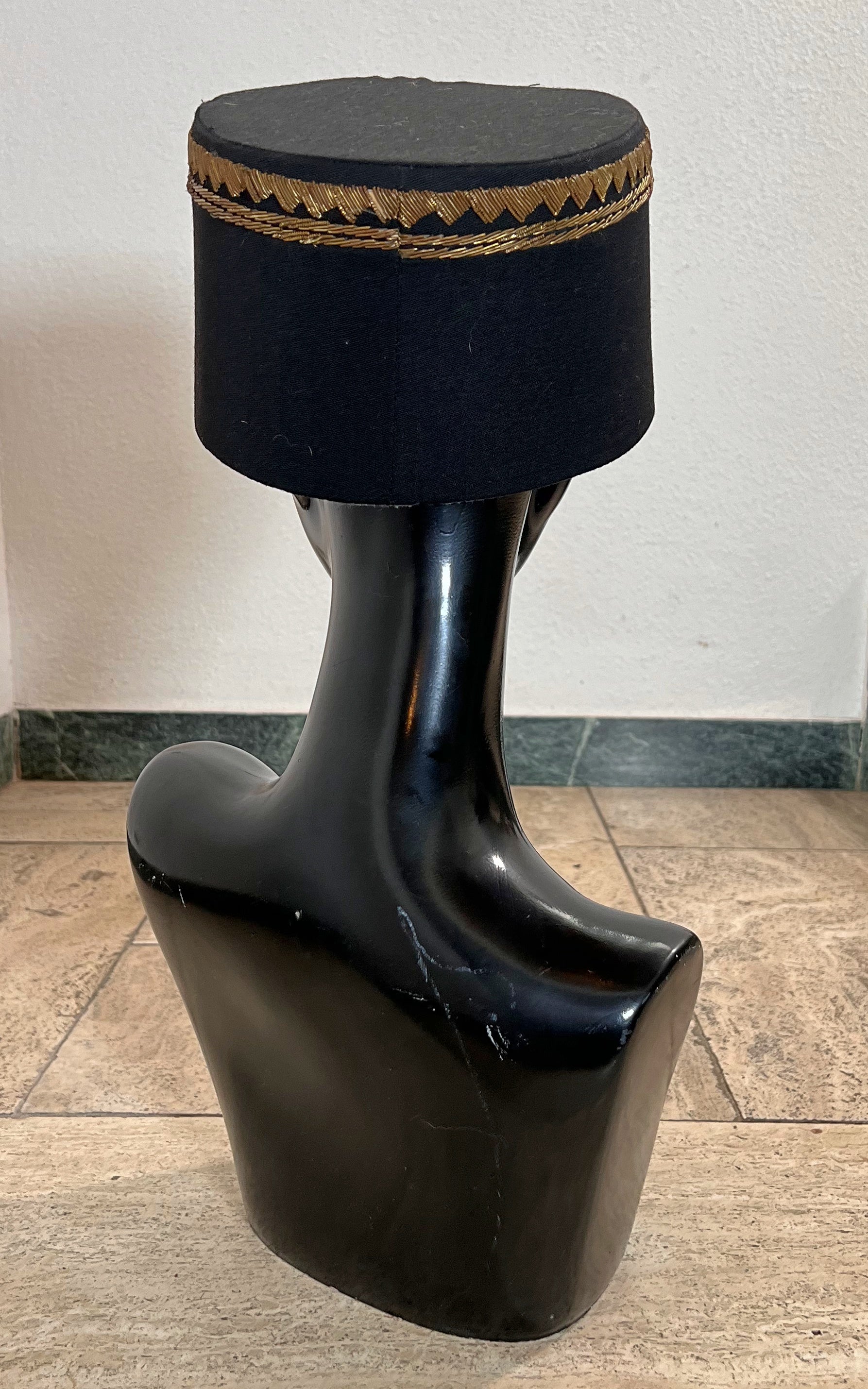 Antique Mine Workers Pill Box Hat