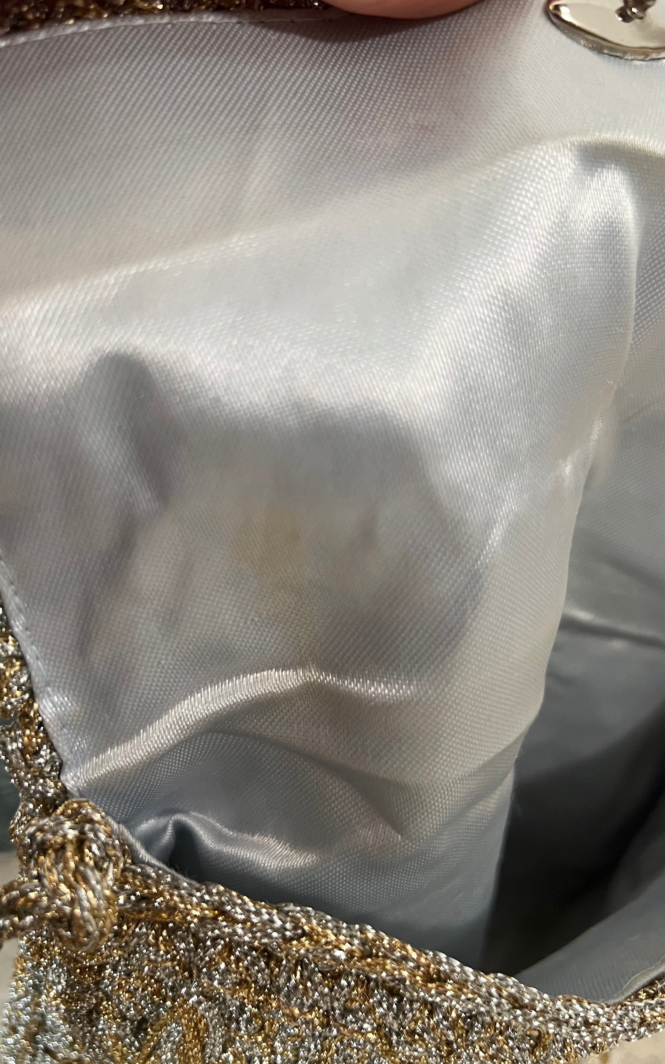 Vintage 60s Metallic Yarn Bag