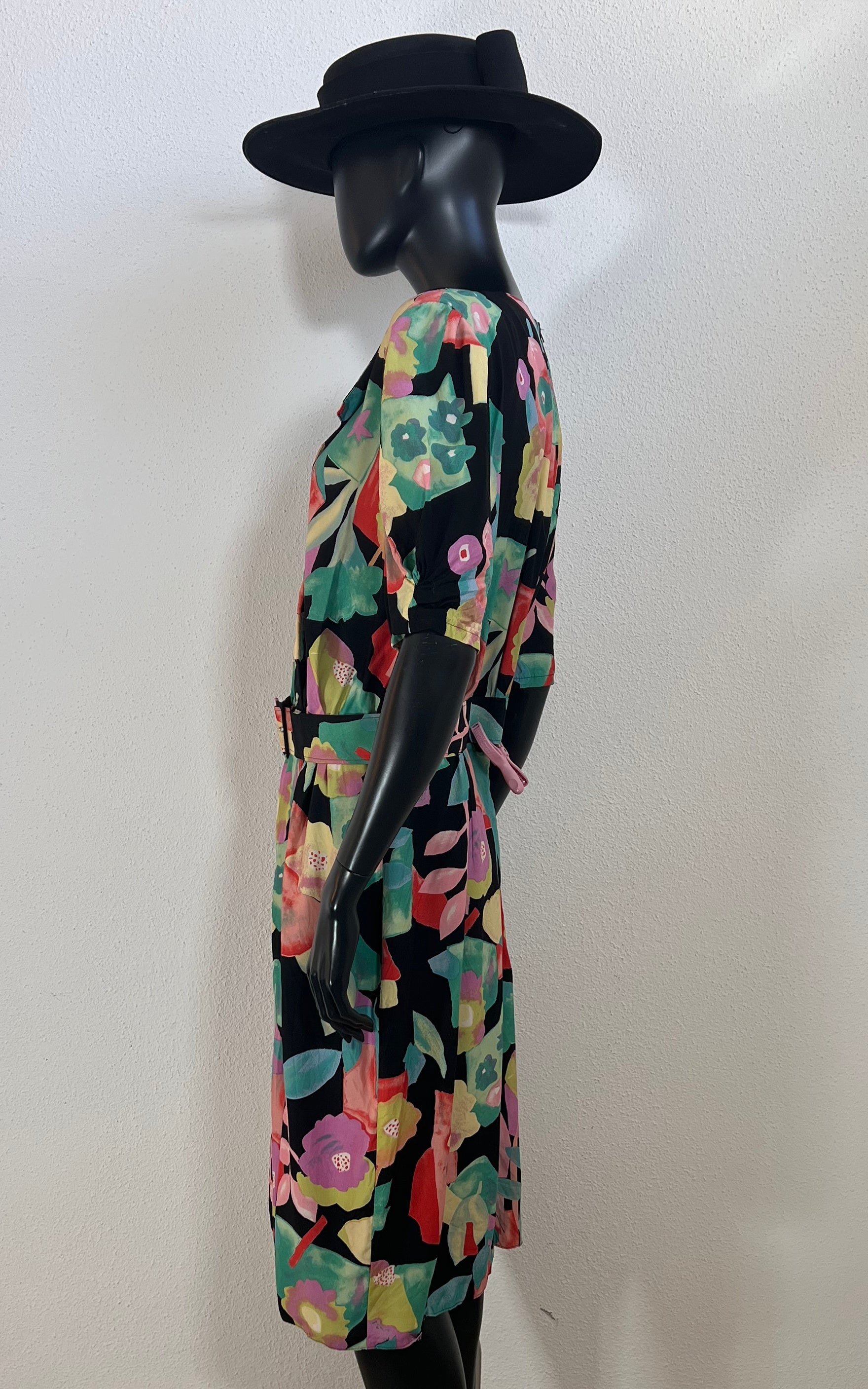 Vintage Crazy Pattern 90s Dress