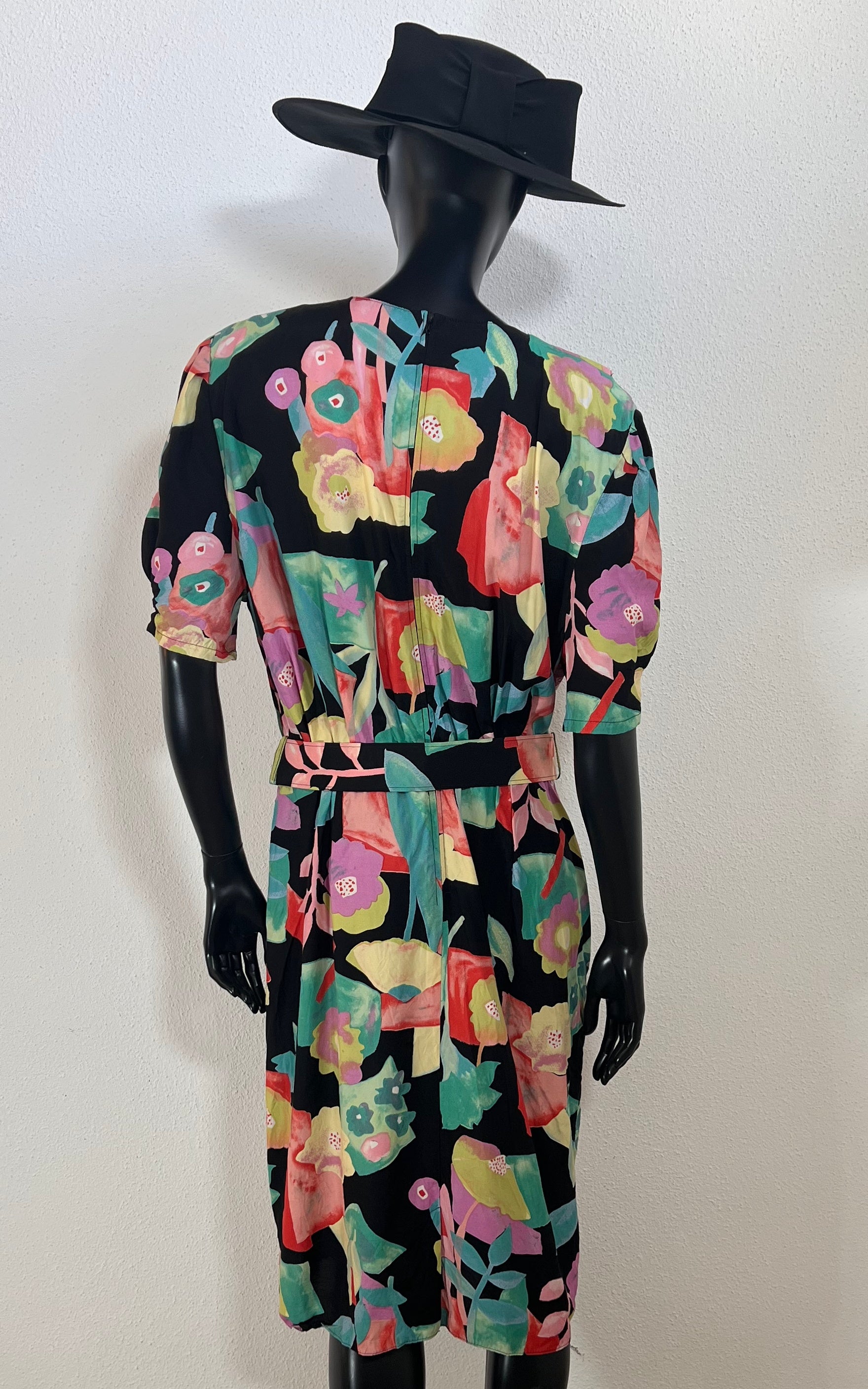 Vintage Crazy Pattern 90s Dress