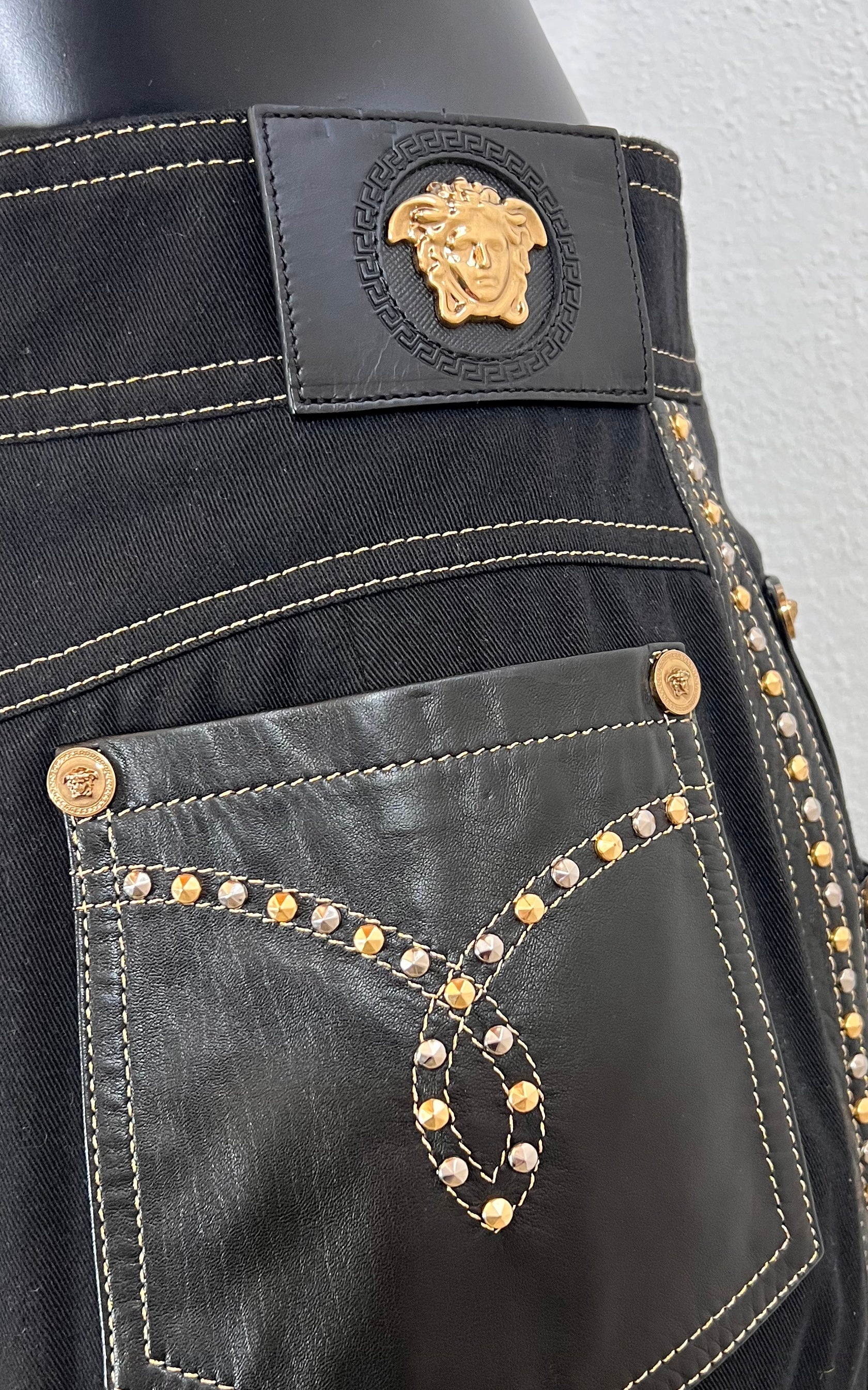 Vintage Gianni Versace Leather Skirt