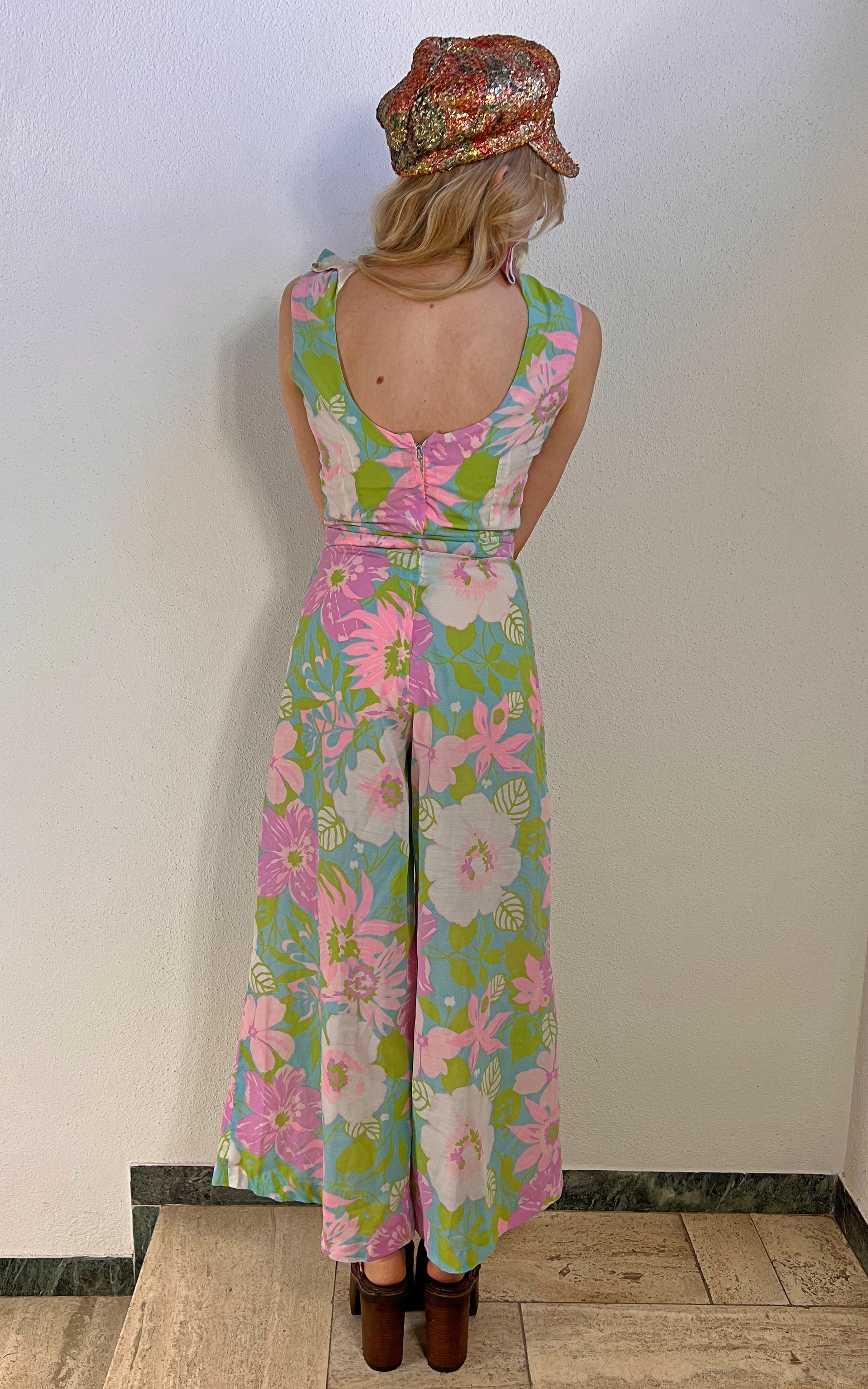 Vintage 70s Flower Jumpsuit