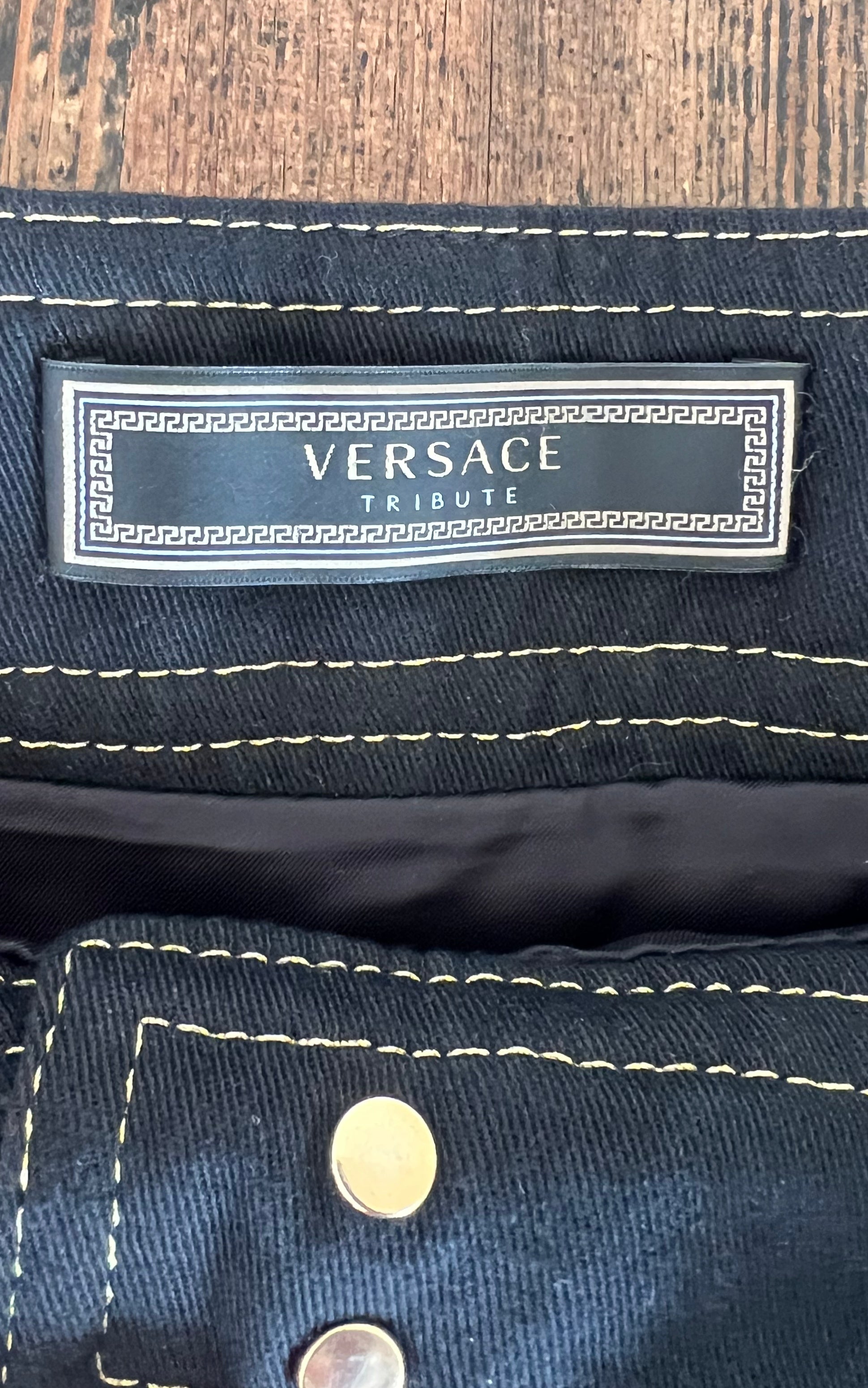 Vintage Gianni Versace Leather Skirt