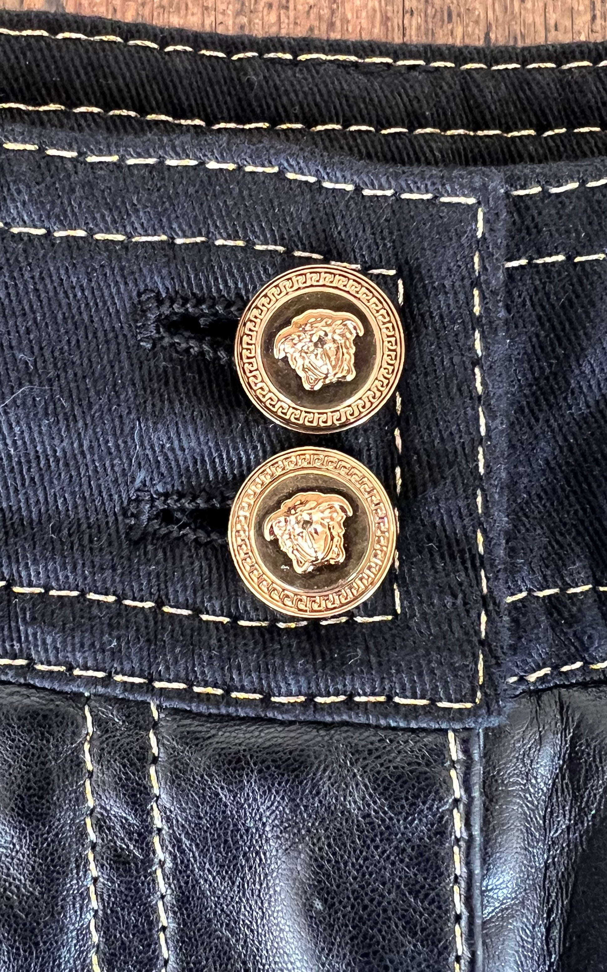 Vintage Gianni Versace Leather Skirt