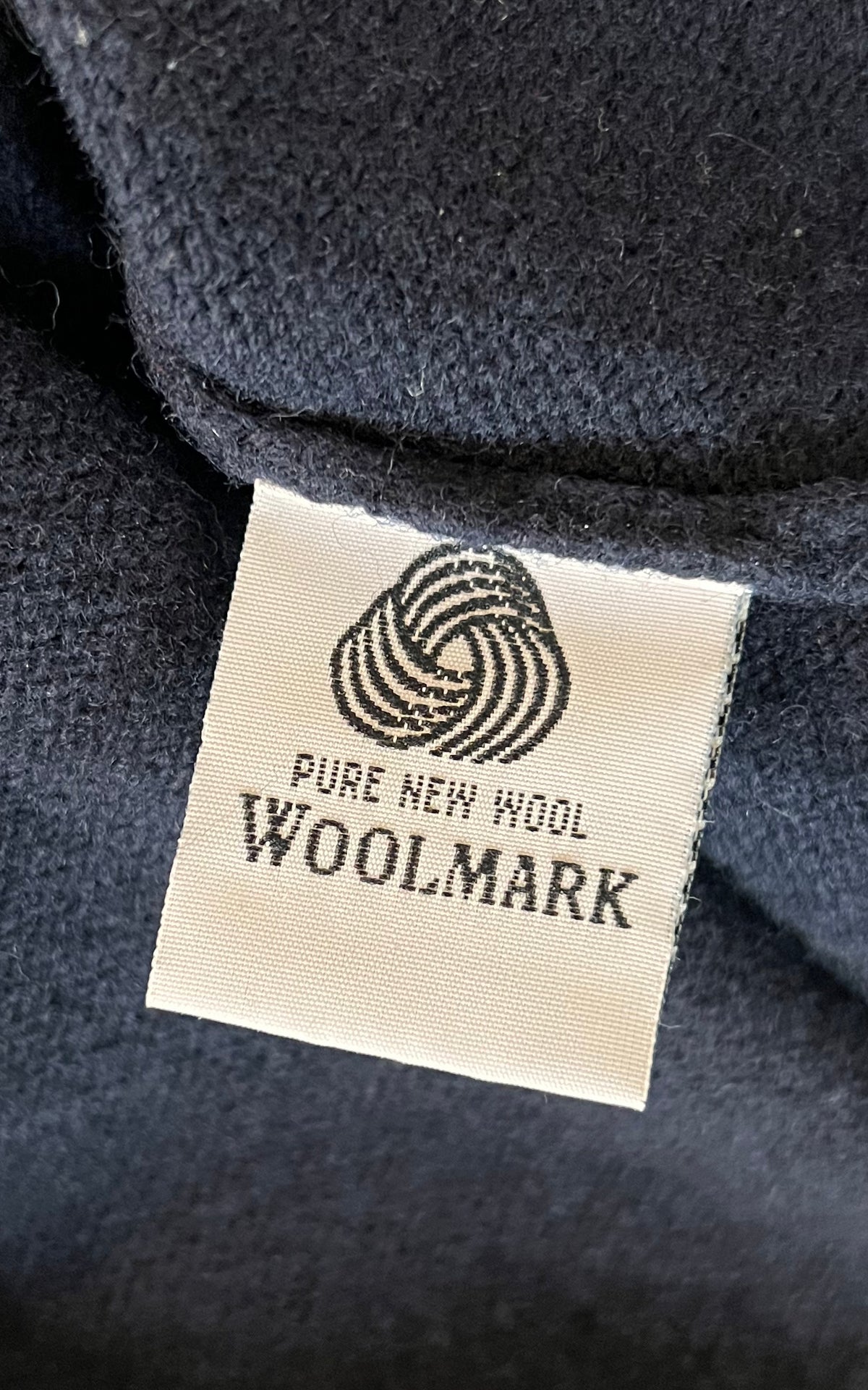 Louis Féraud Vintage Boyfriend Navy Blue Pure Wool Crew Neck Sweater