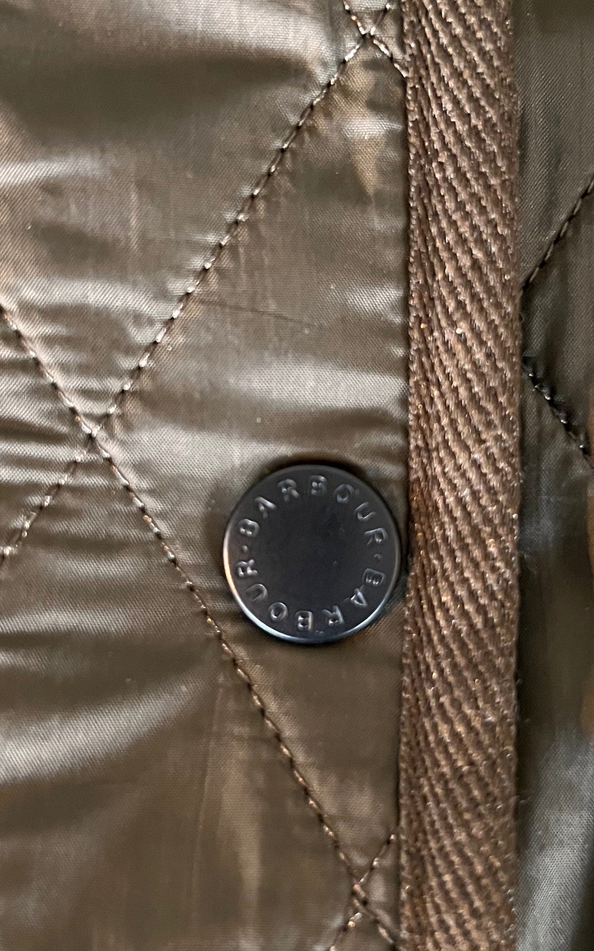 Barbour Cavalry Polarquilt Jacket in Olive Green – UK 10 / EU 36