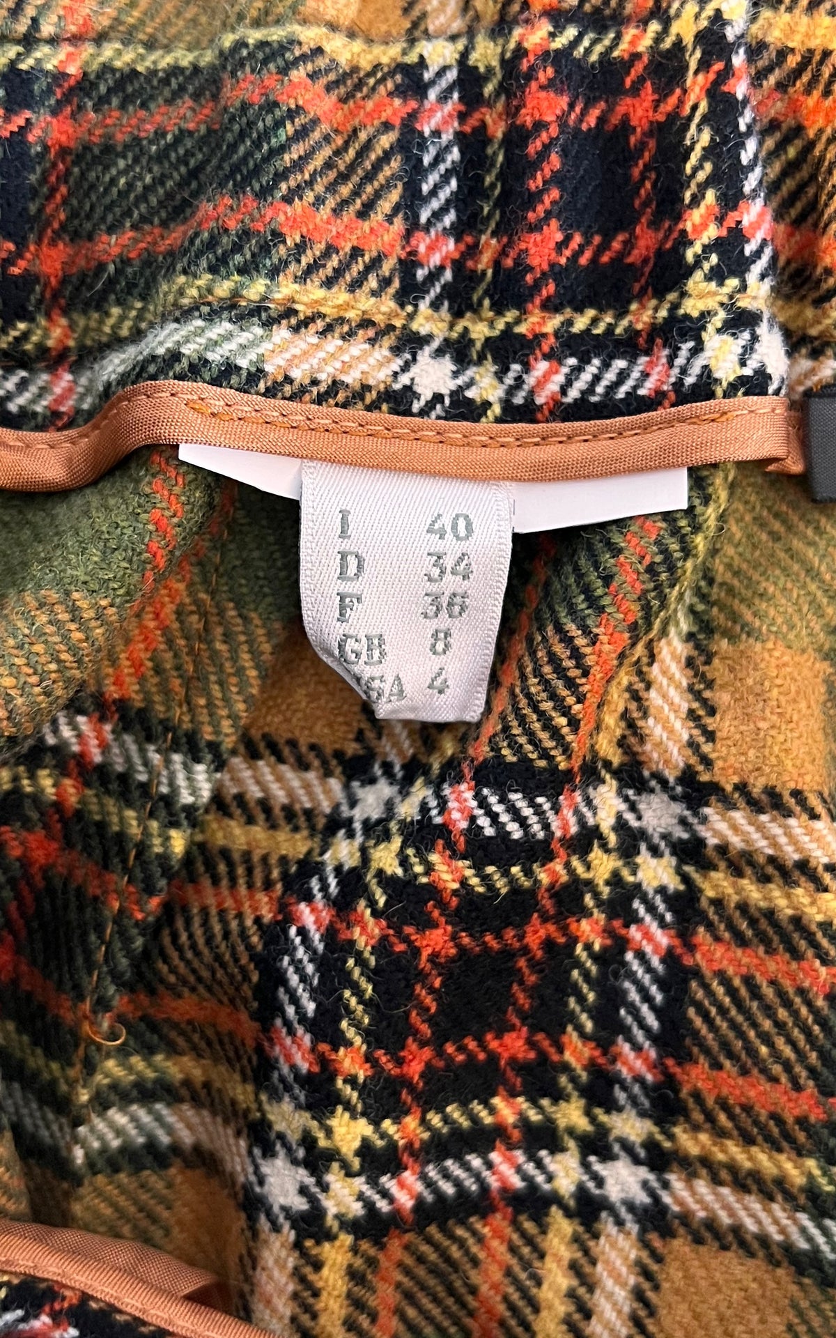 Vintage Alberta Ferretti Wool Tartan Trousers with Tie Waist