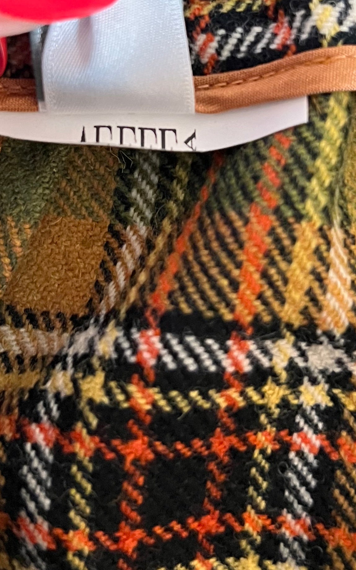 Vintage Alberta Ferretti Wool Tartan Trousers with Tie Waist