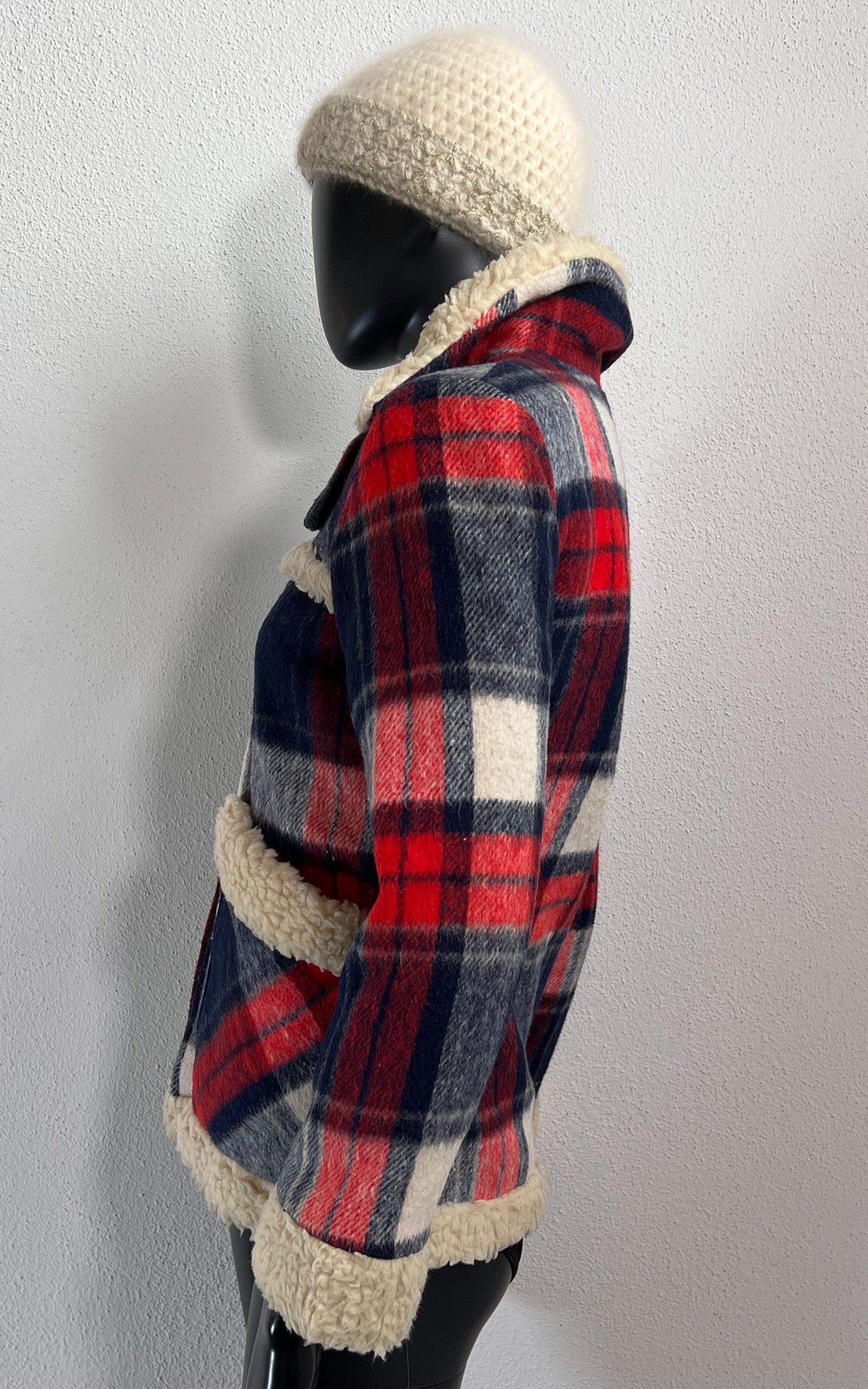 Vintage 70s Flannel Sherpa Jacket