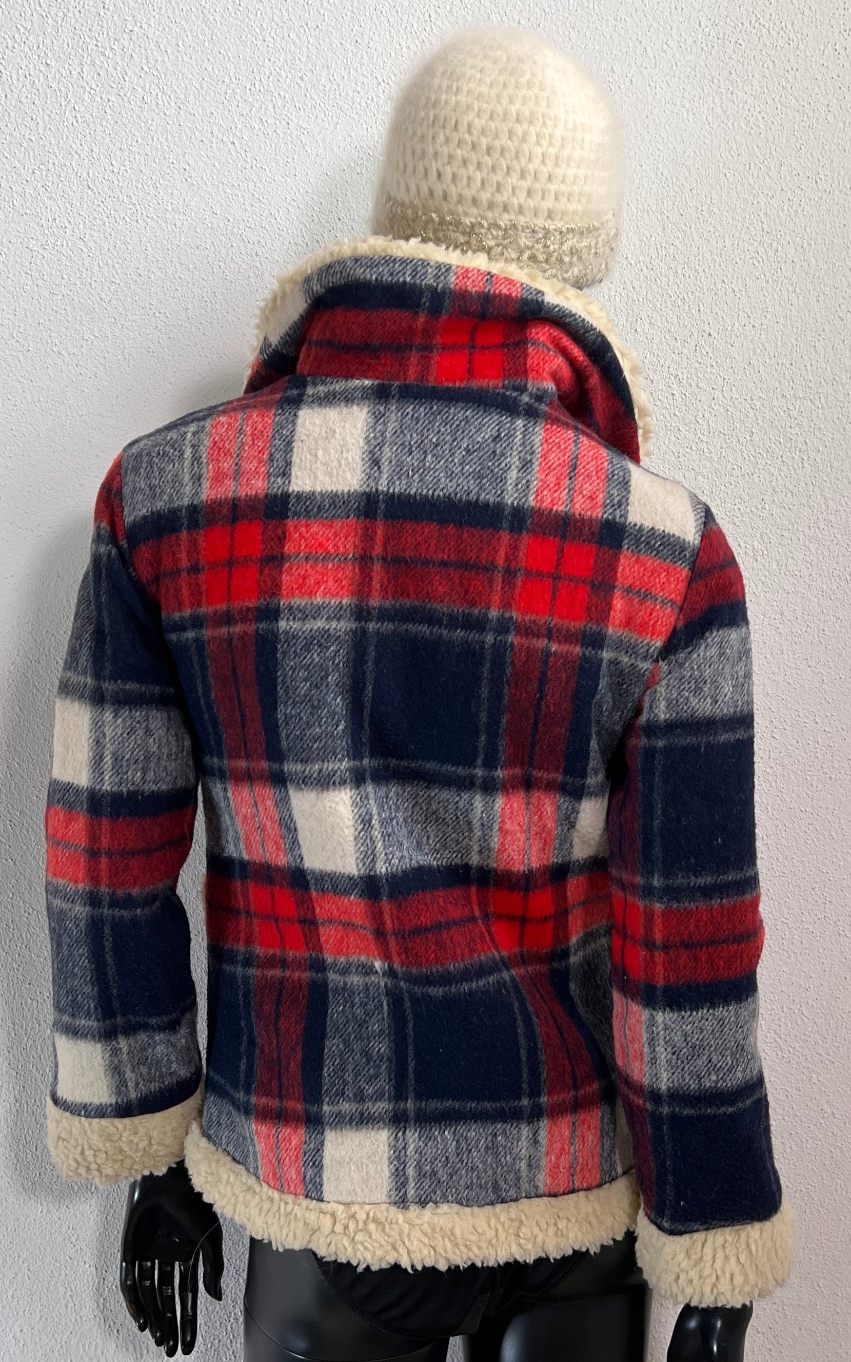 Vintage 70s Flannel Sherpa Jacket