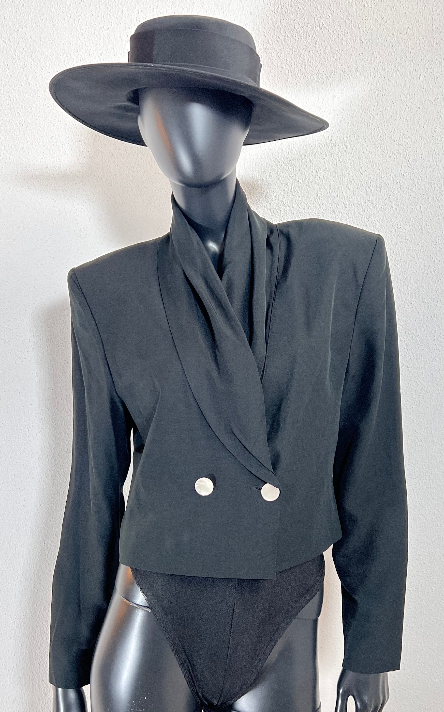 Vintage Genny Silk Short Blazer Jacket