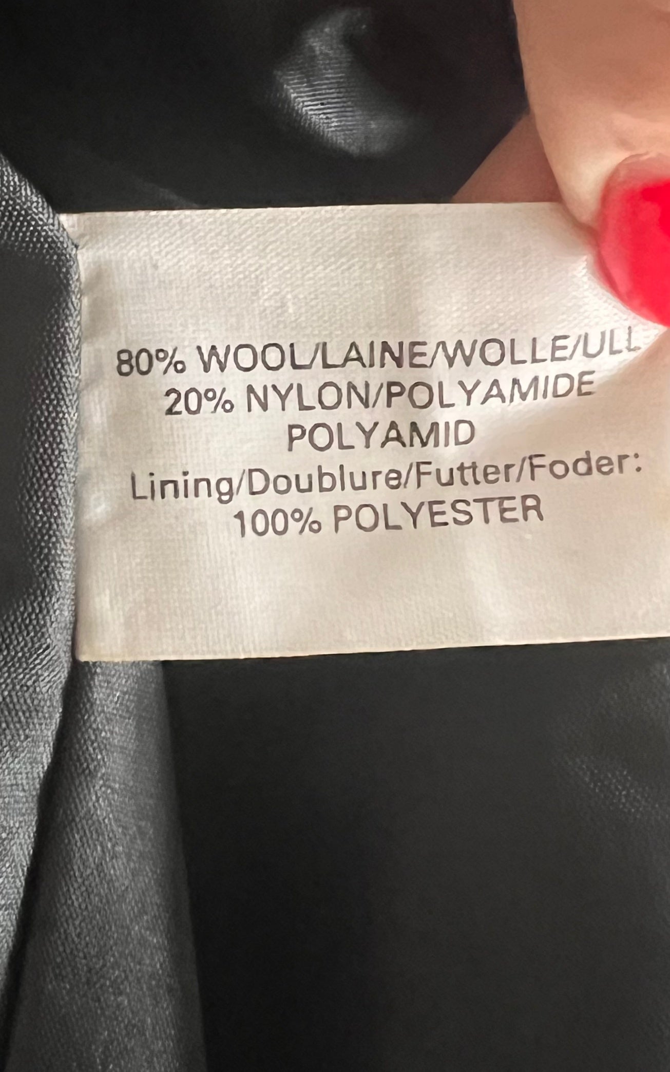 Vintage 90s Big Collar Wool Coat