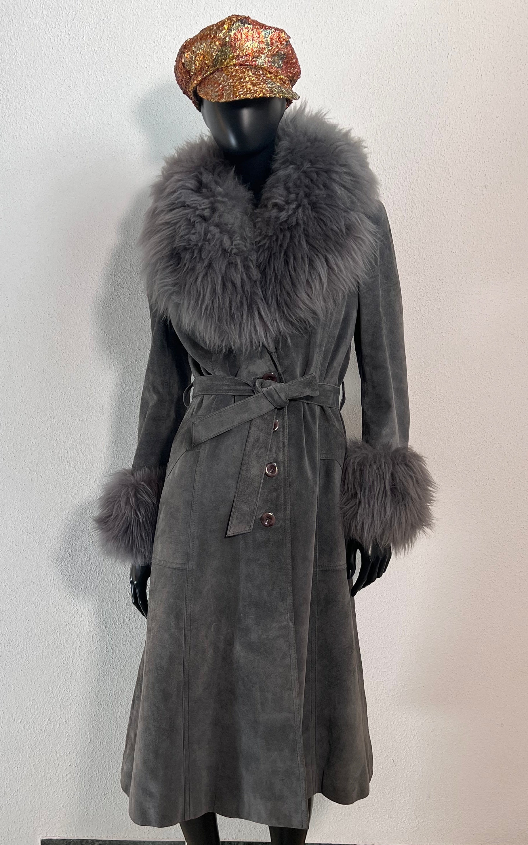 Vintage 70s Penny Lane Suede Coat