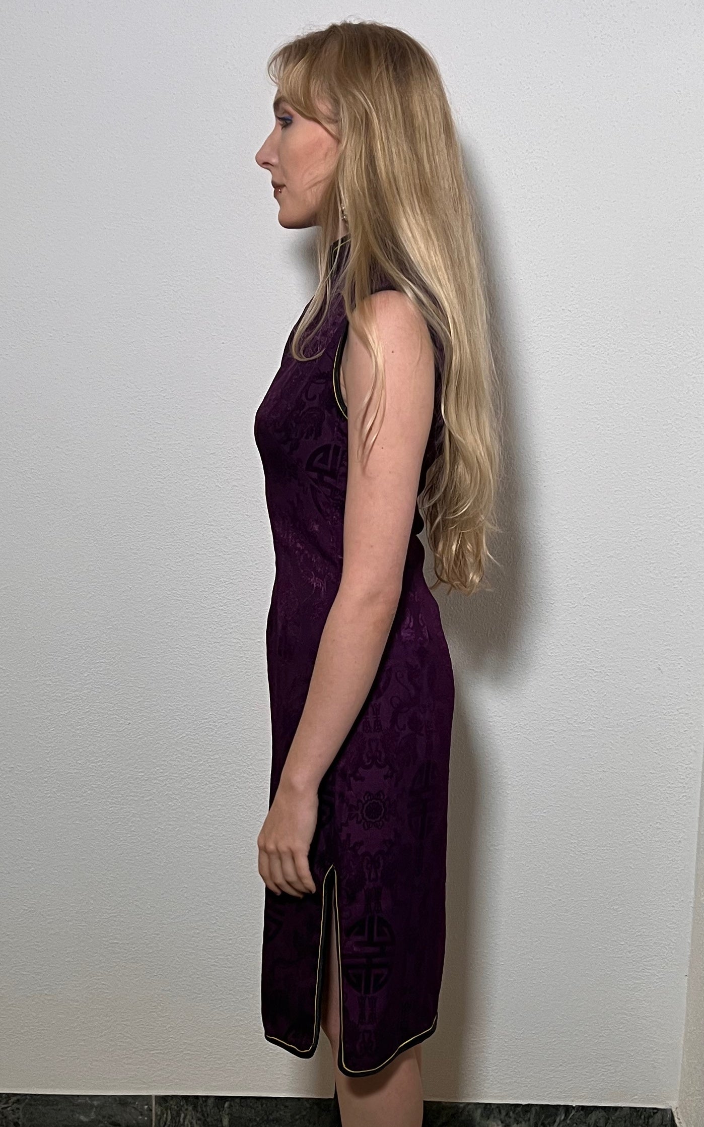 Vintage Deadstock 90s Silk Chinese Dress