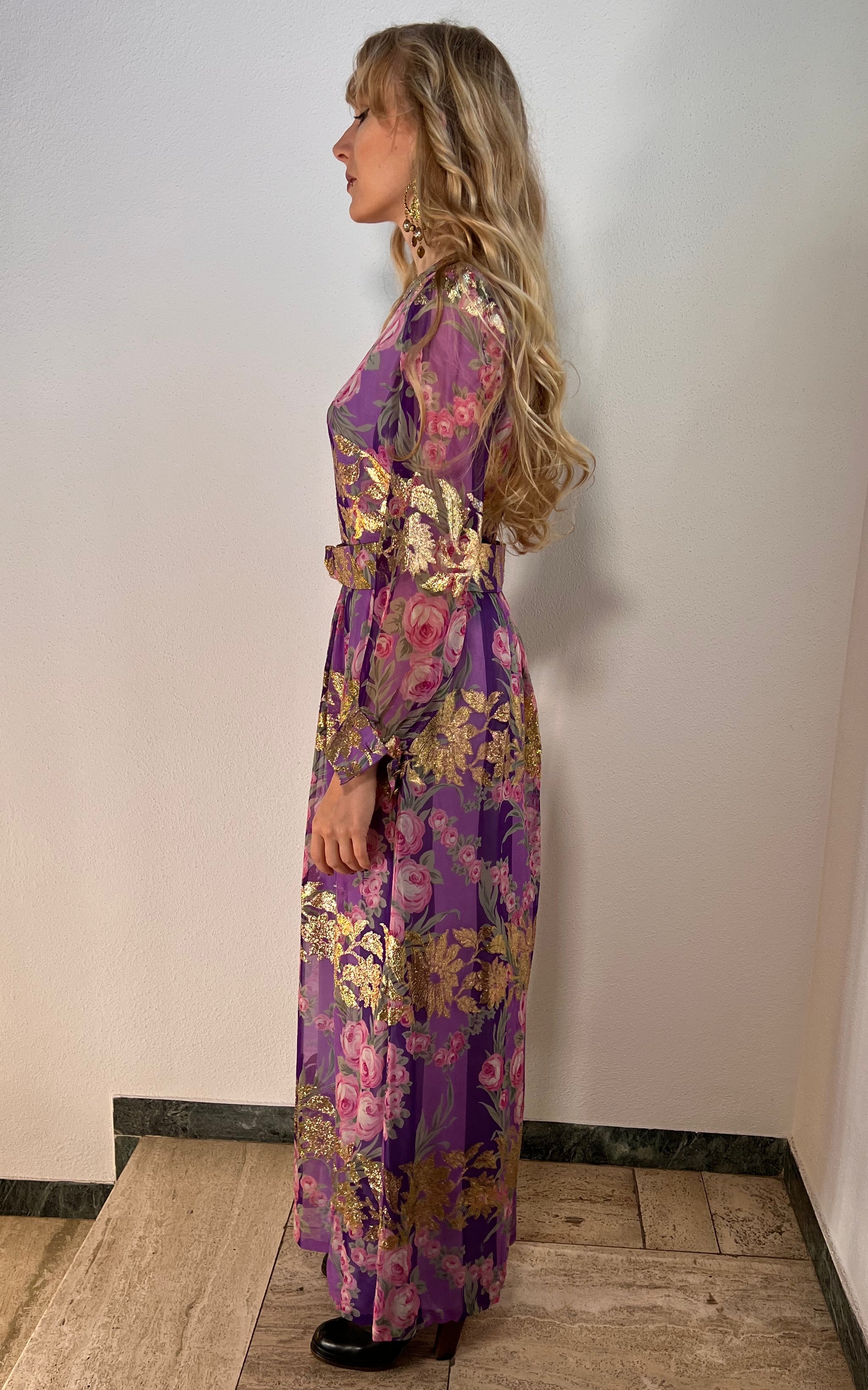 Abito vintage in seta anni '70