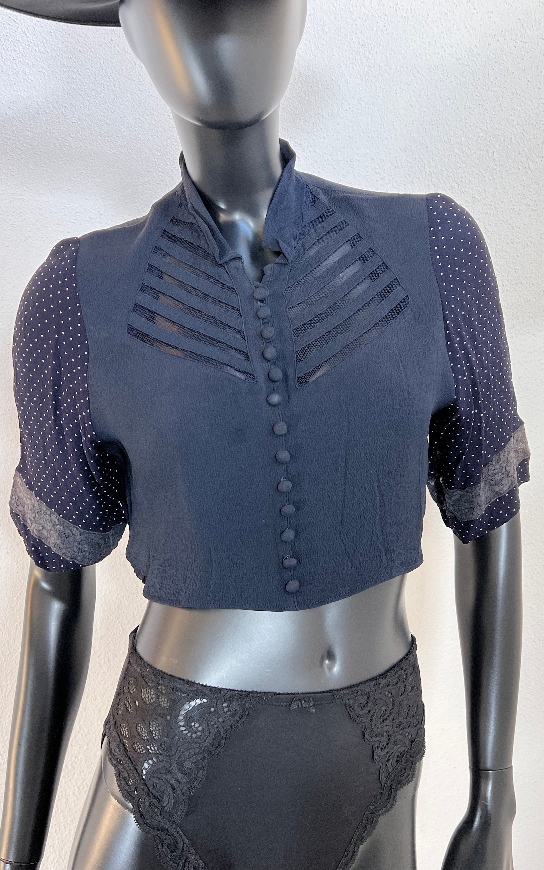 Vintage 30s Reworked Crop Top