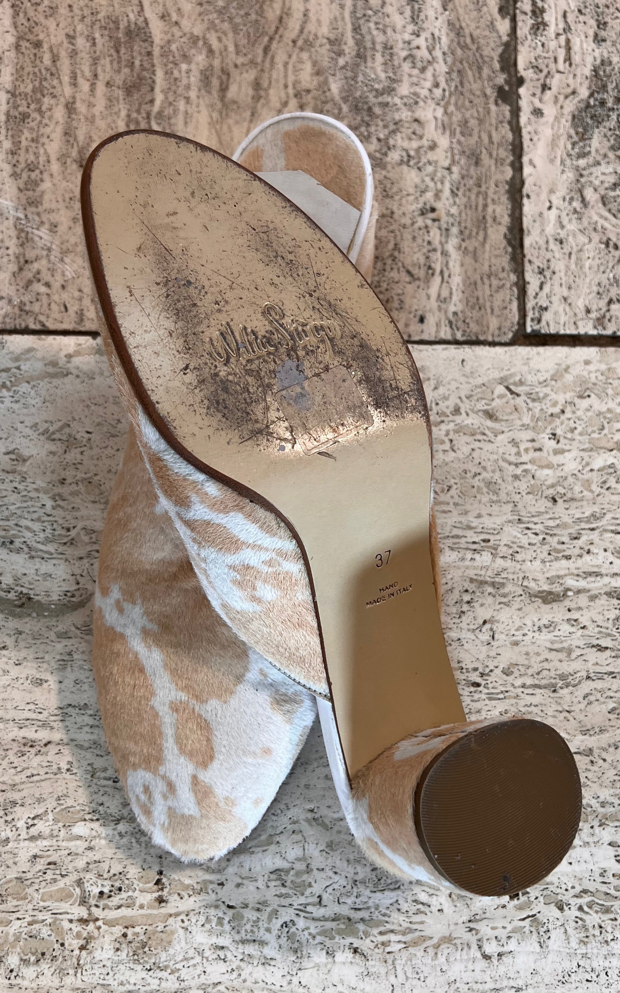 Vintage Y2K Walter Steiger Fur Heels 37