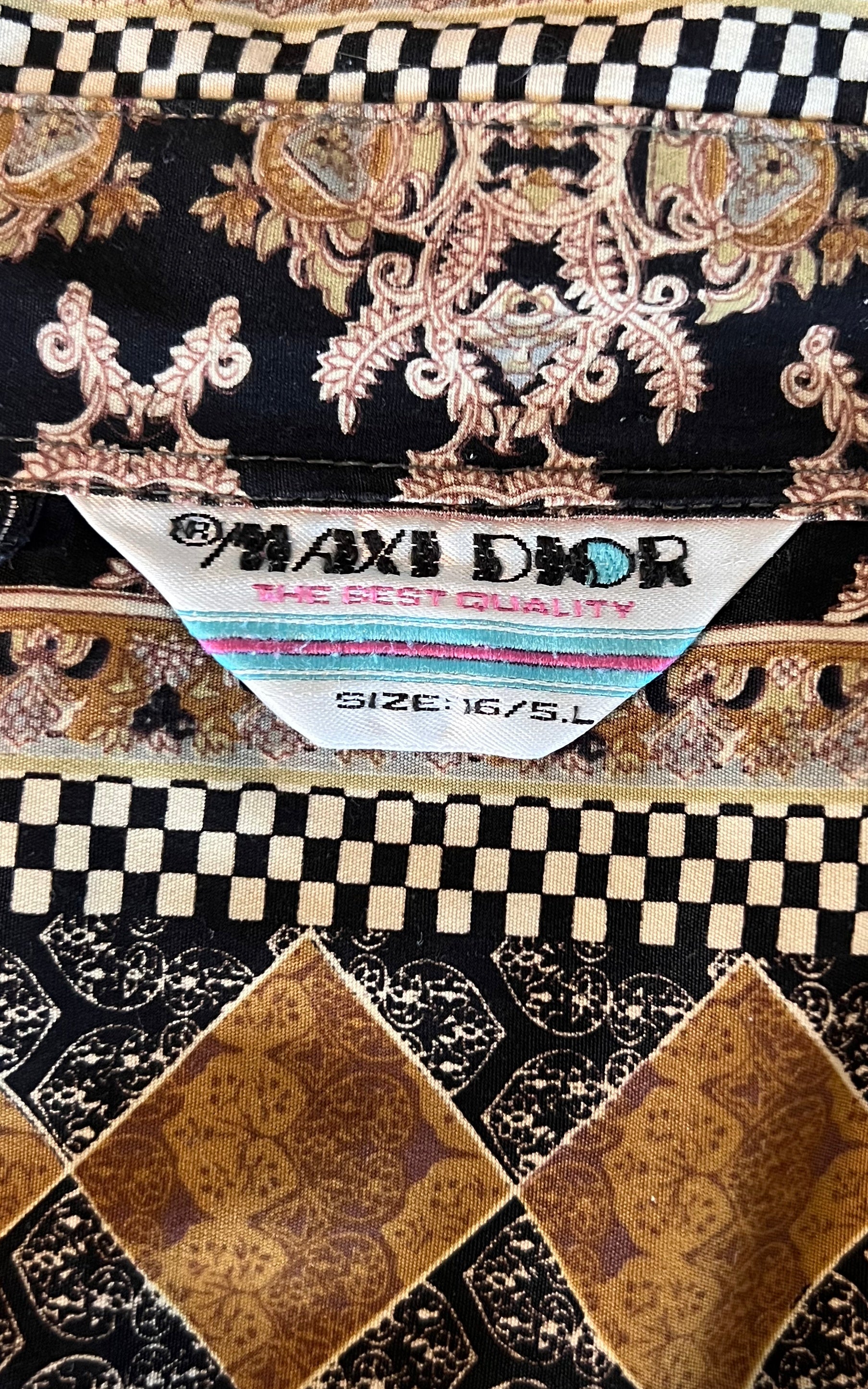Vintage Maxi Dior Button Down Shirt