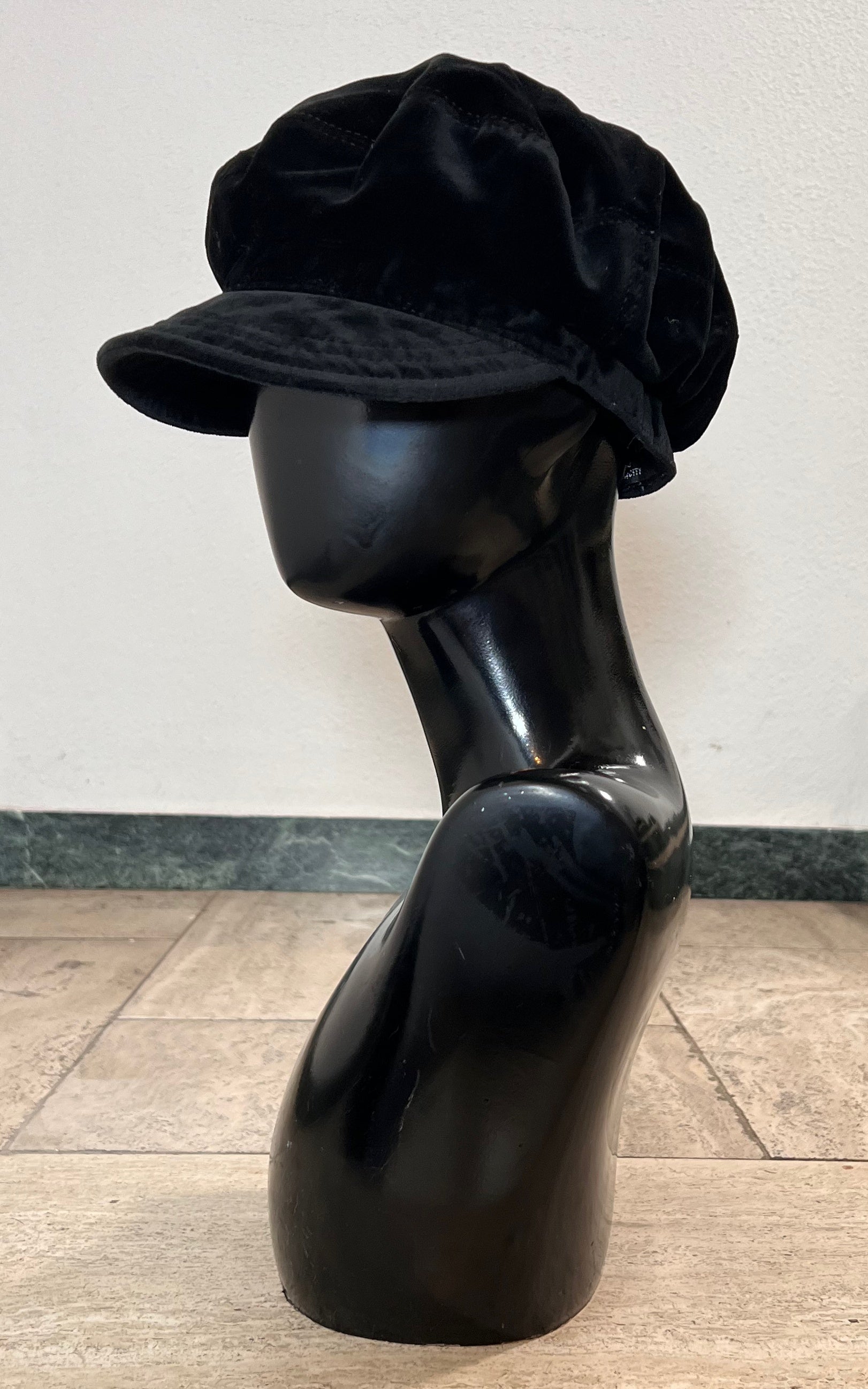 Vintage 70s Velvet Baker Boy Hat