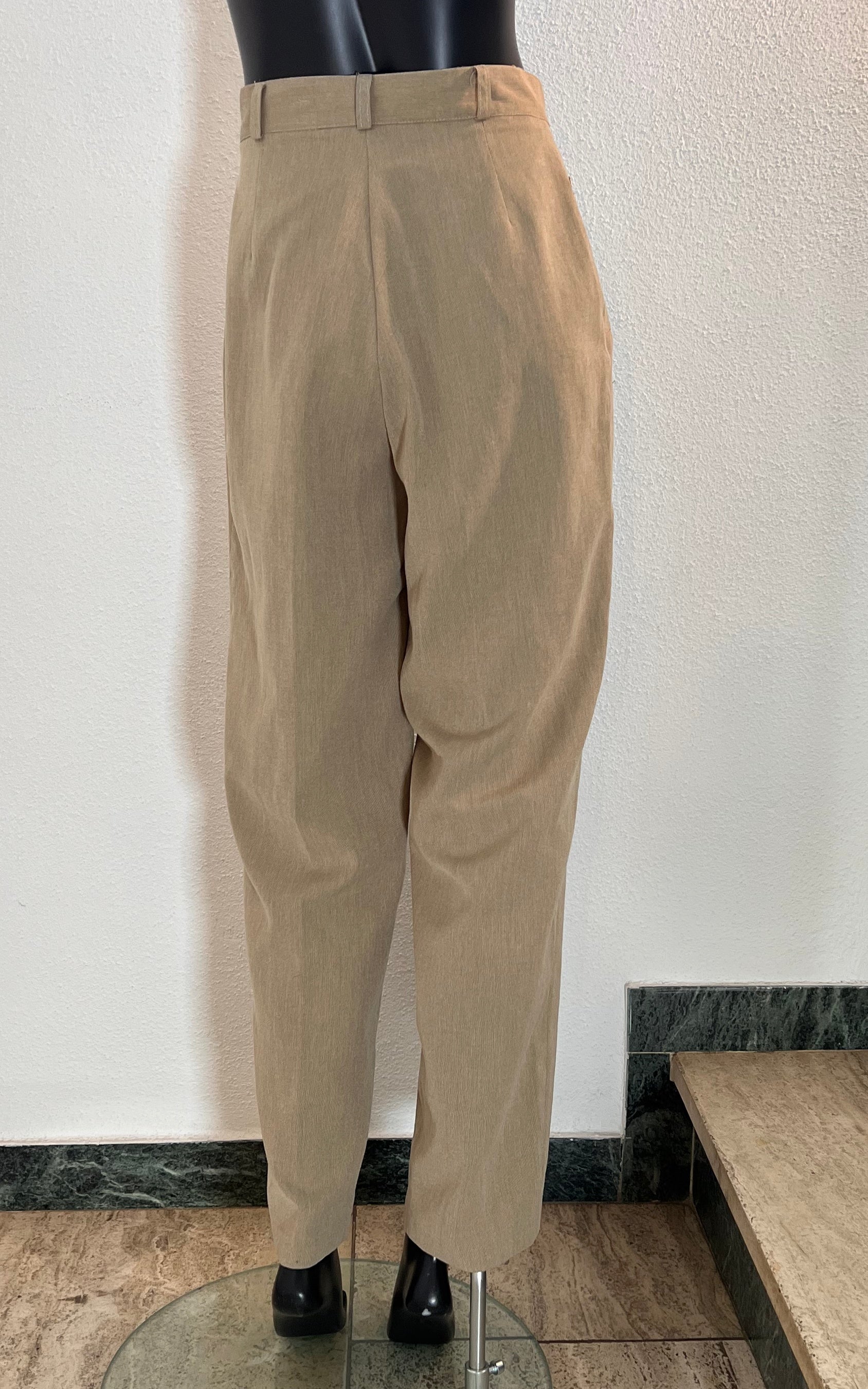 Vintage 90s Beige Pleated Pants